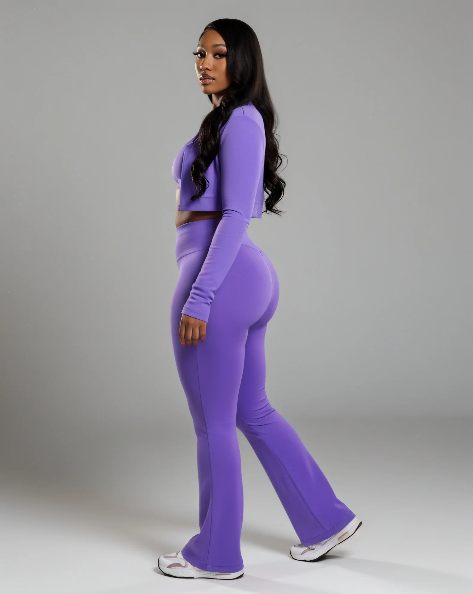 MARJORIE 3-Piece Zip Up Top & Flare Pants Set - Image 15