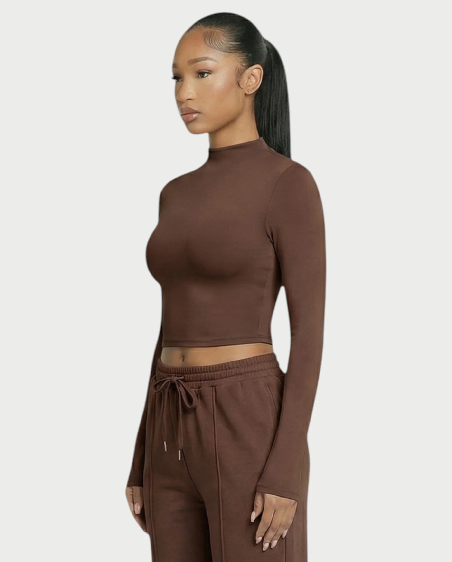 Mock Neck Seamless Long Sleeve Top - Image 11