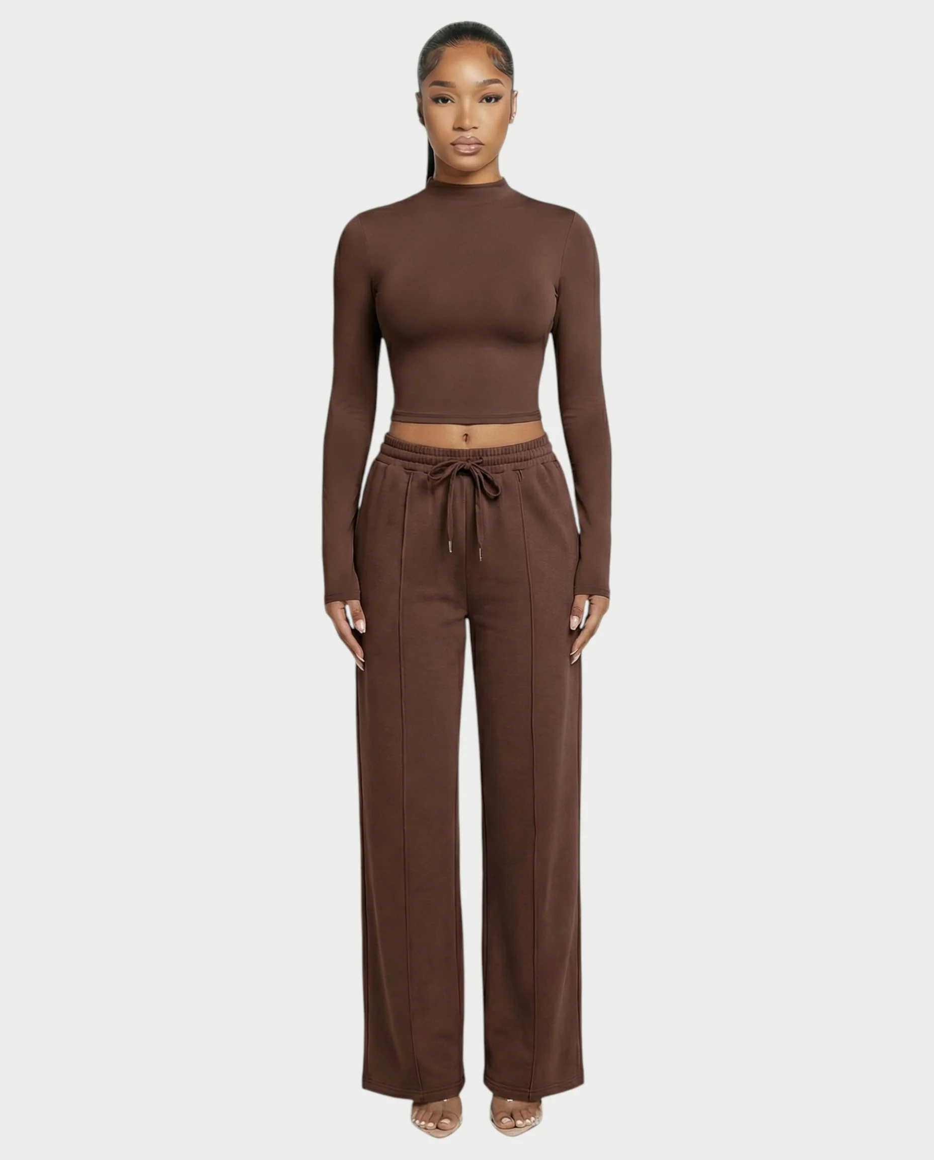 Mock Neck Seamless Long Sleeve Top - Image 12