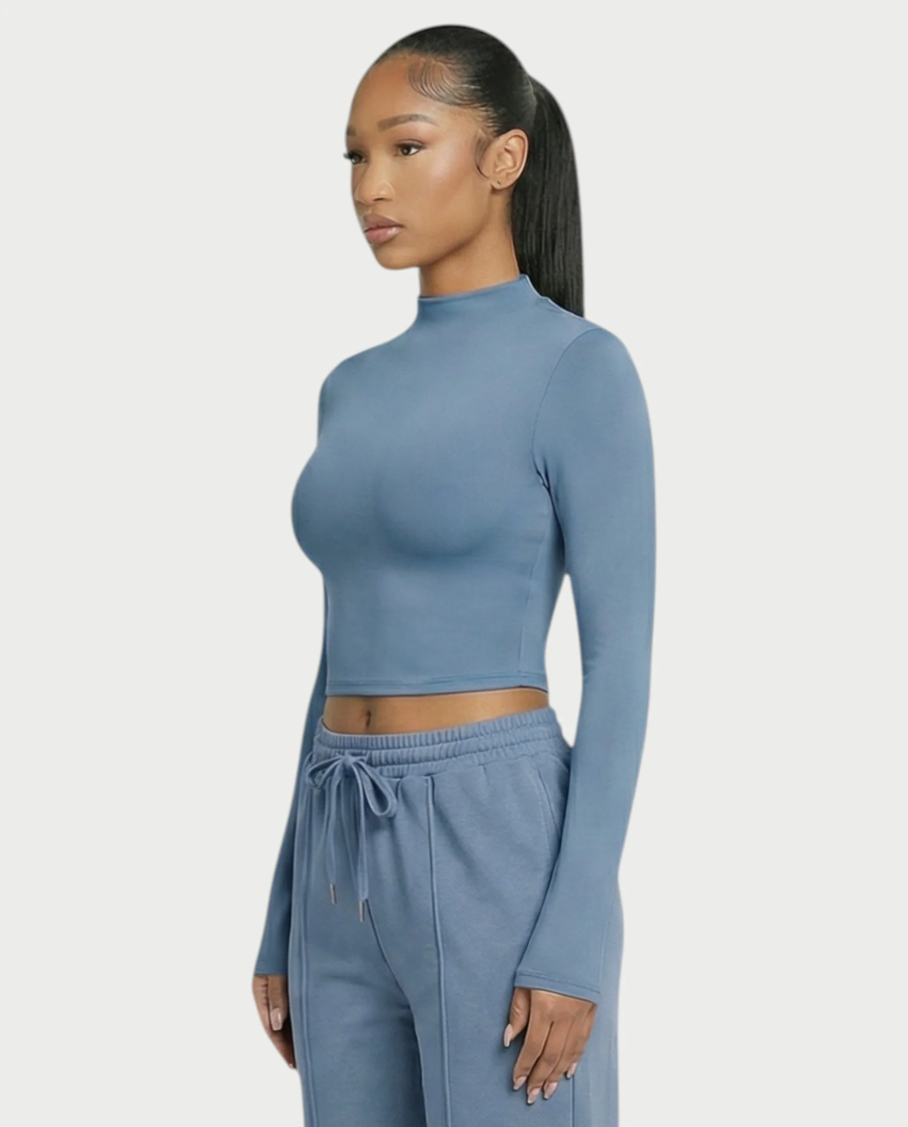 Mock Neck Seamless Long Sleeve Top - Image 15