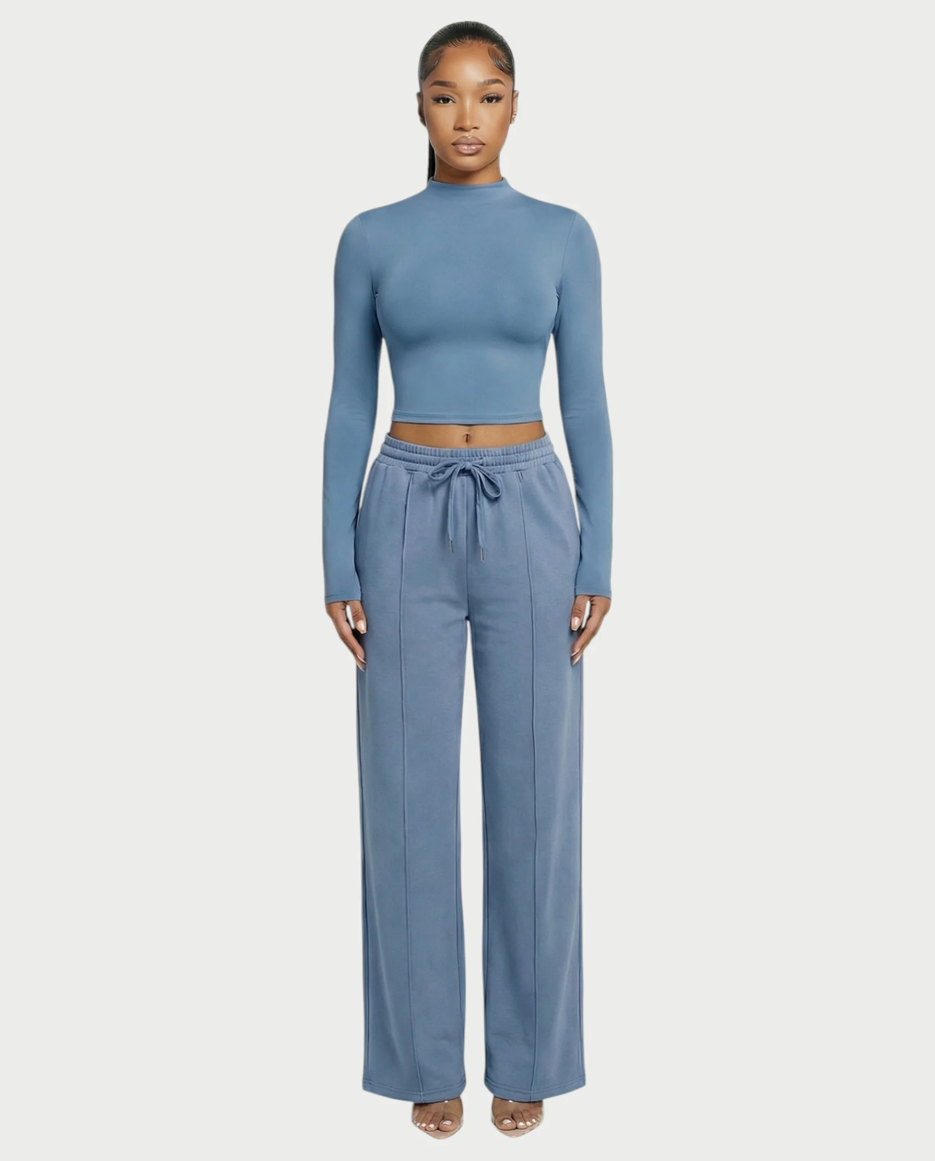 Mock Neck Seamless Long Sleeve Top - Image 16