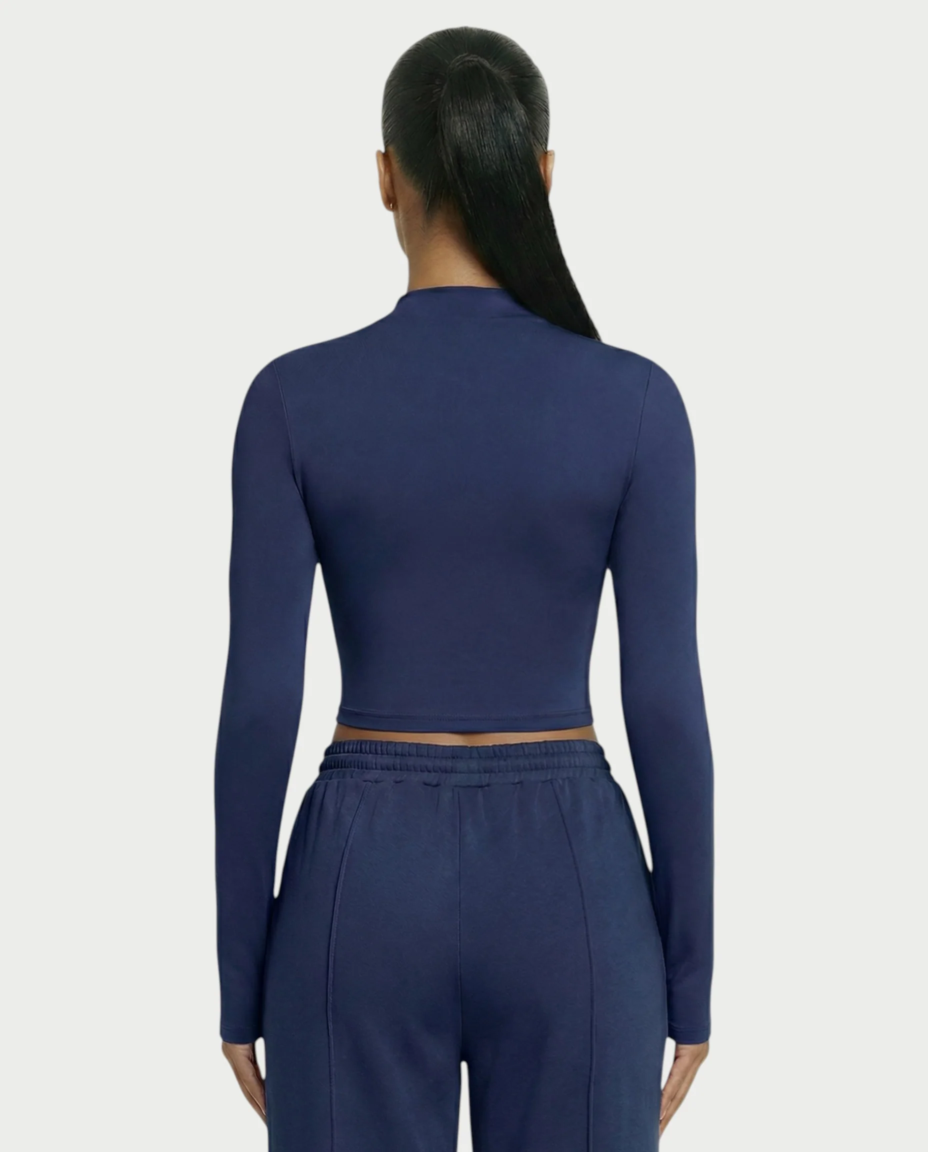 Mock Neck Seamless Long Sleeve Top - Image 22