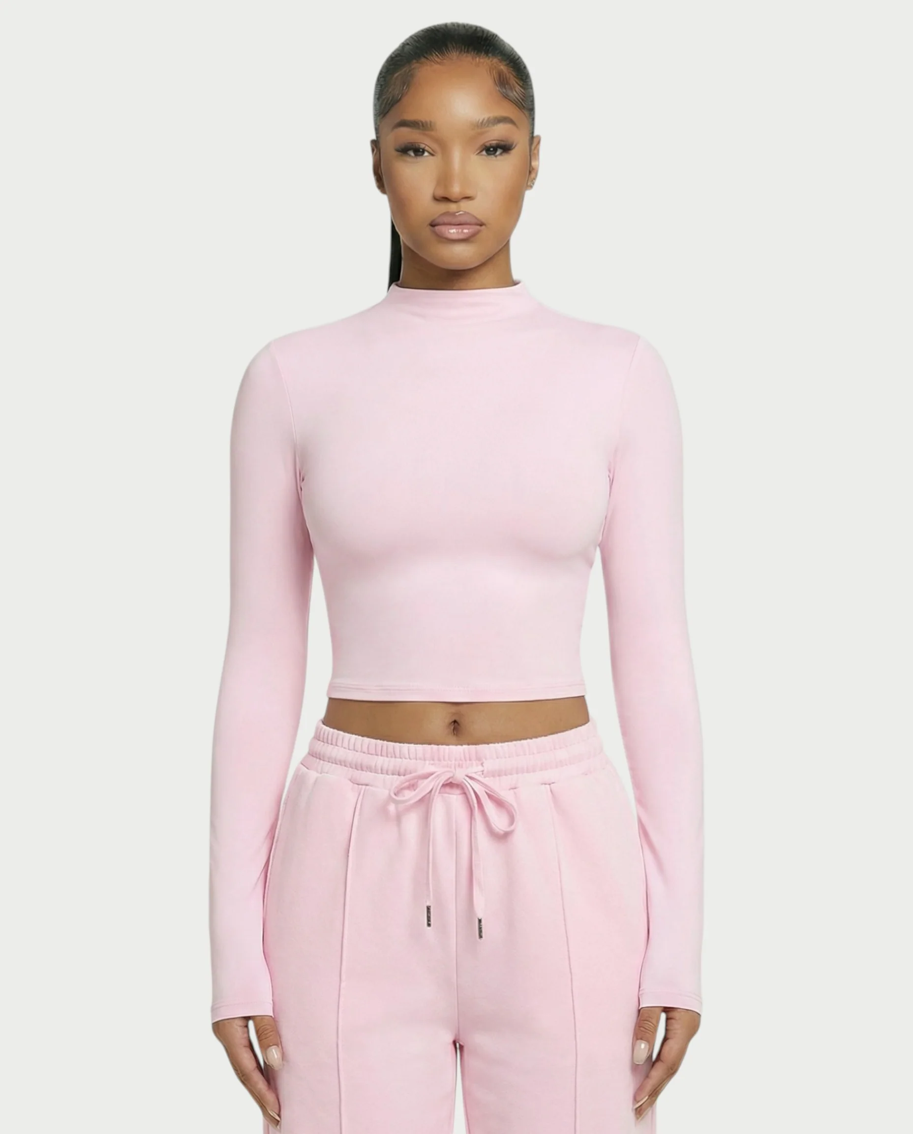 Mock Neck Seamless Long Sleeve Top - Image 29