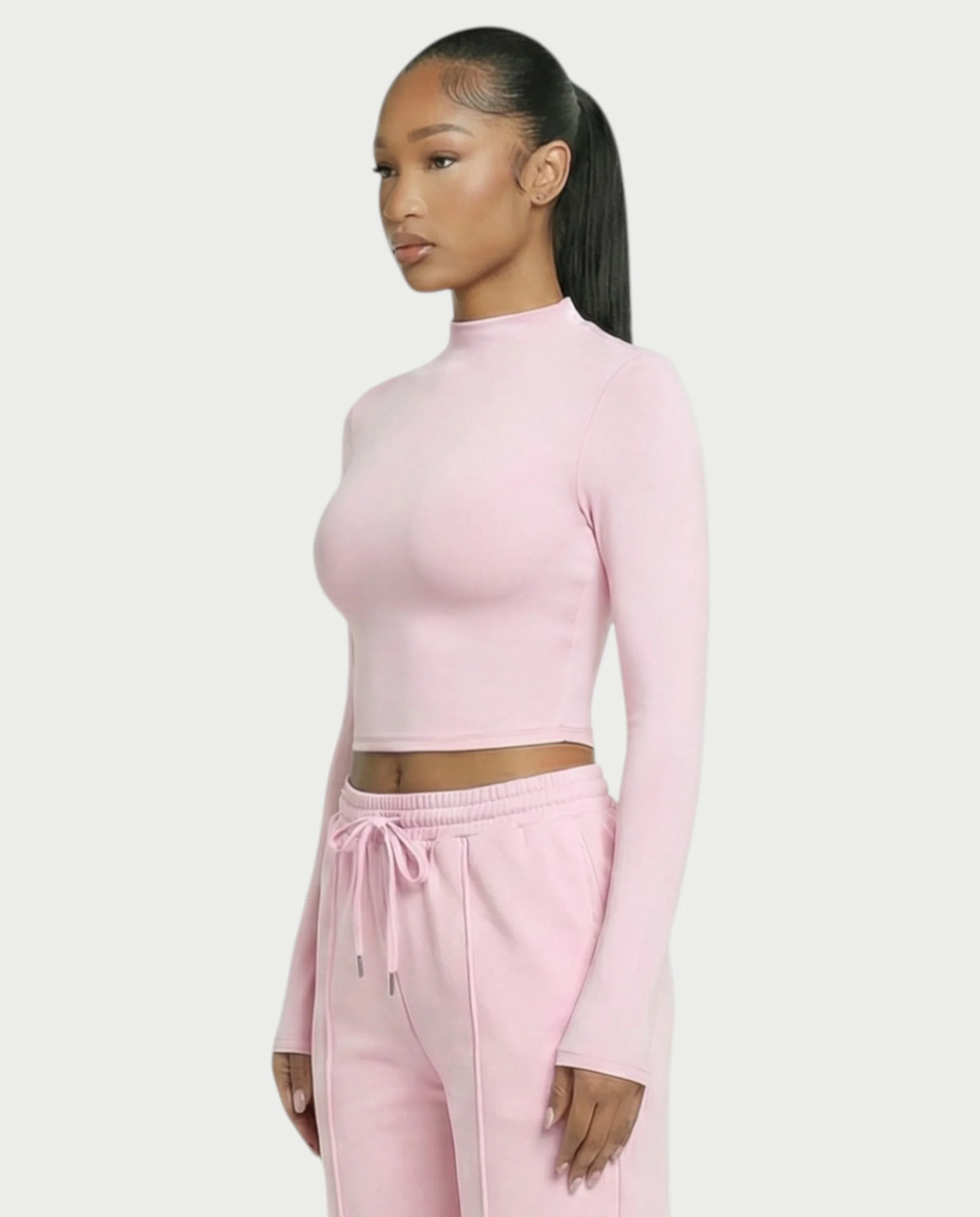 Mock Neck Seamless Long Sleeve Top - Image 31