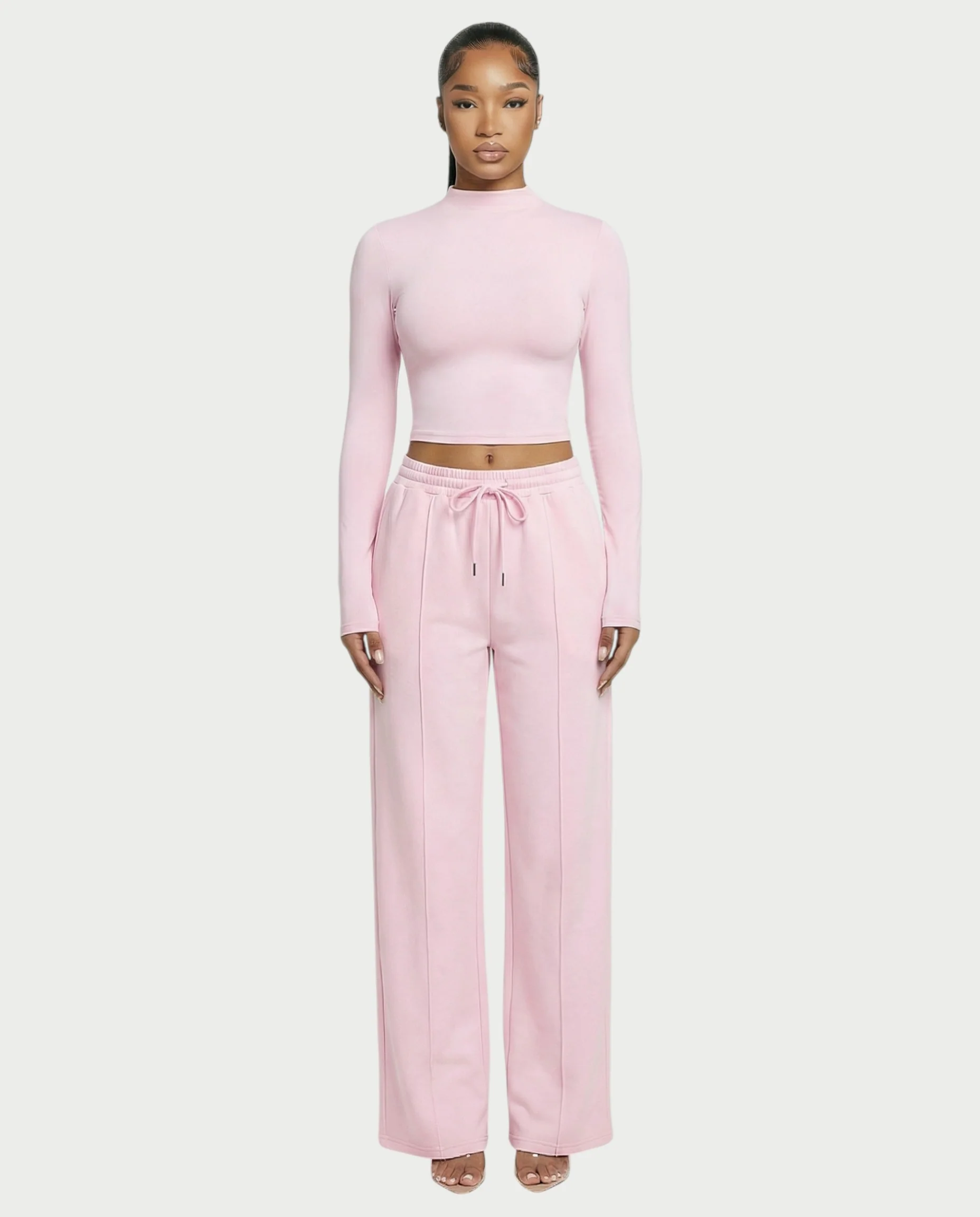 Mock Neck Seamless Long Sleeve Top - Image 32