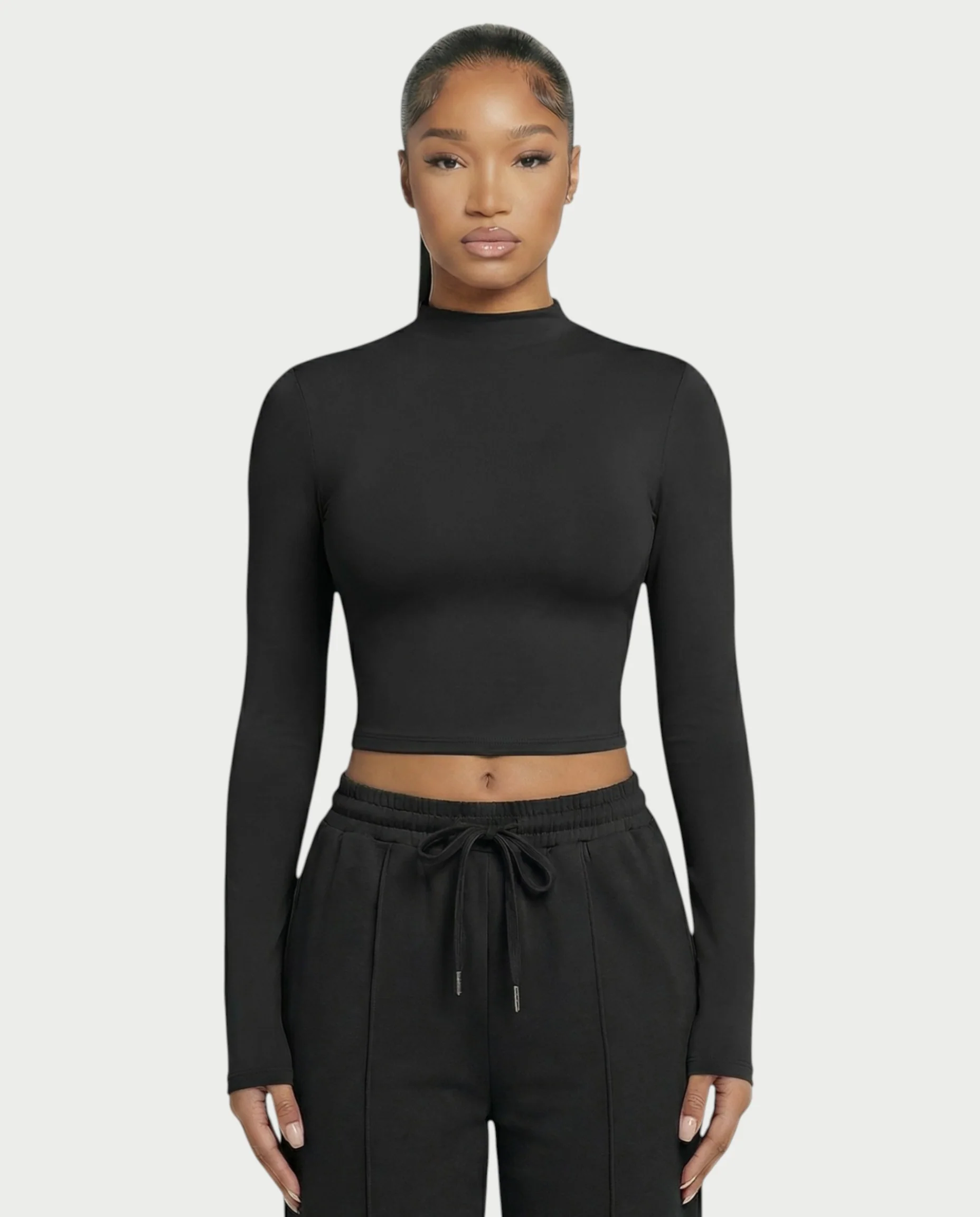 Mock Neck Seamless Long Sleeve Top - Image 5