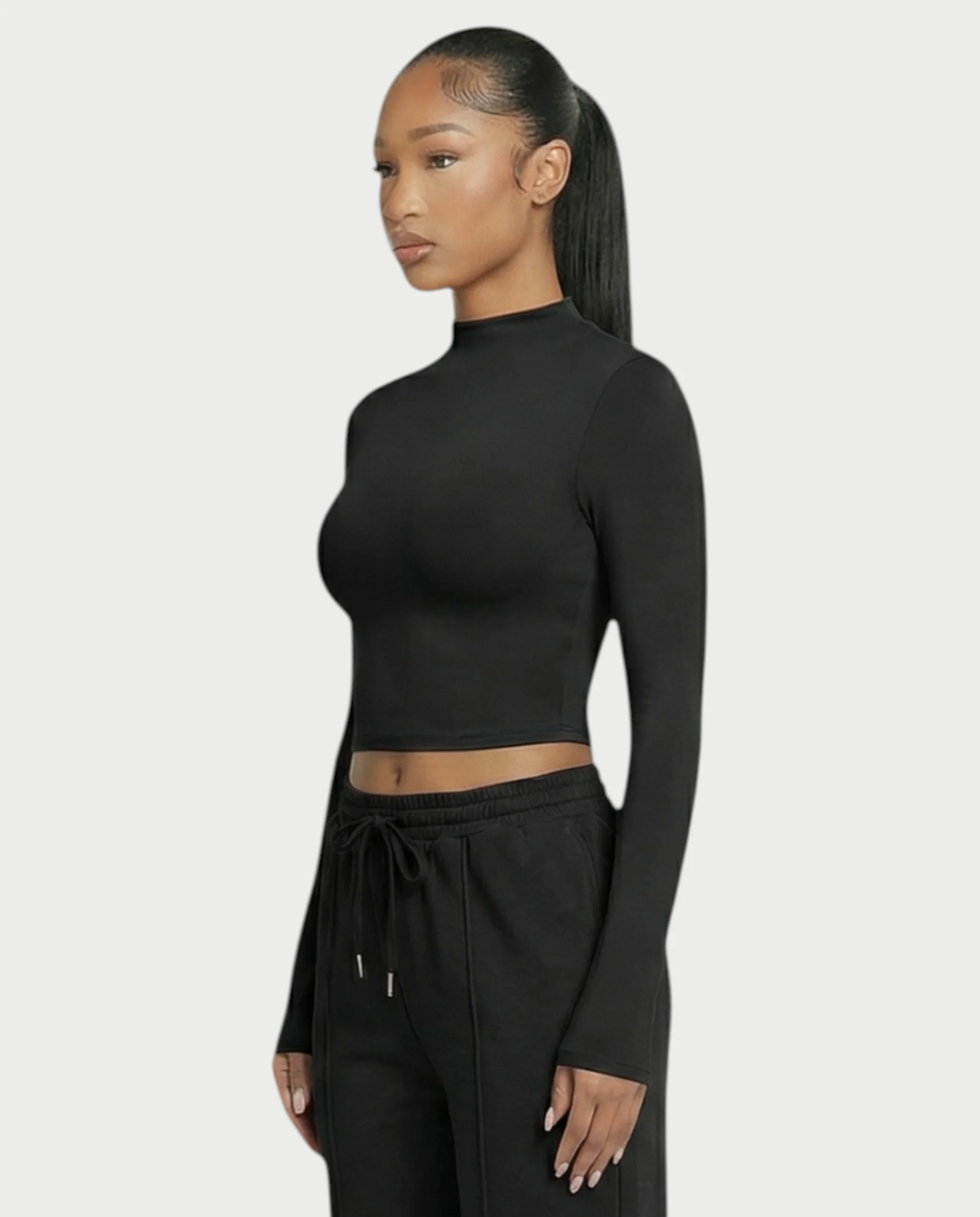 Mock Neck Seamless Long Sleeve Top - Image 7