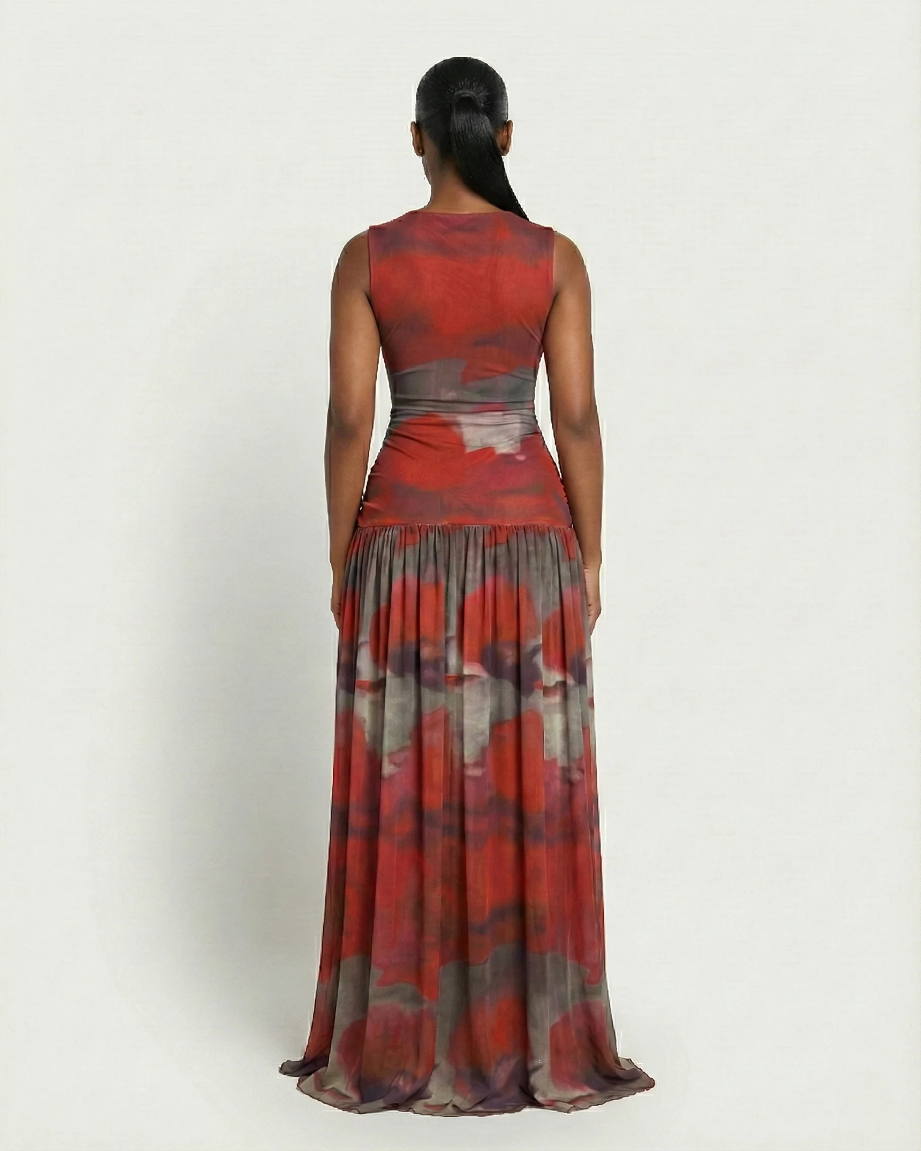 NAIRA Twisted Waist Maxi Dress - Image 4