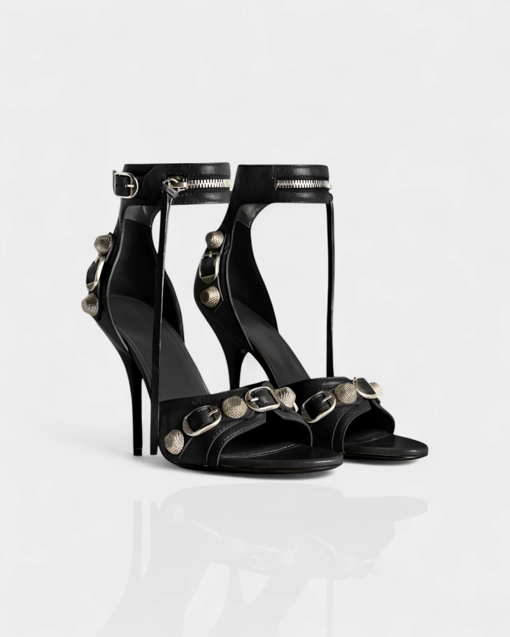 PALISSE Buckle Detail Stiletto Heels - Image 16