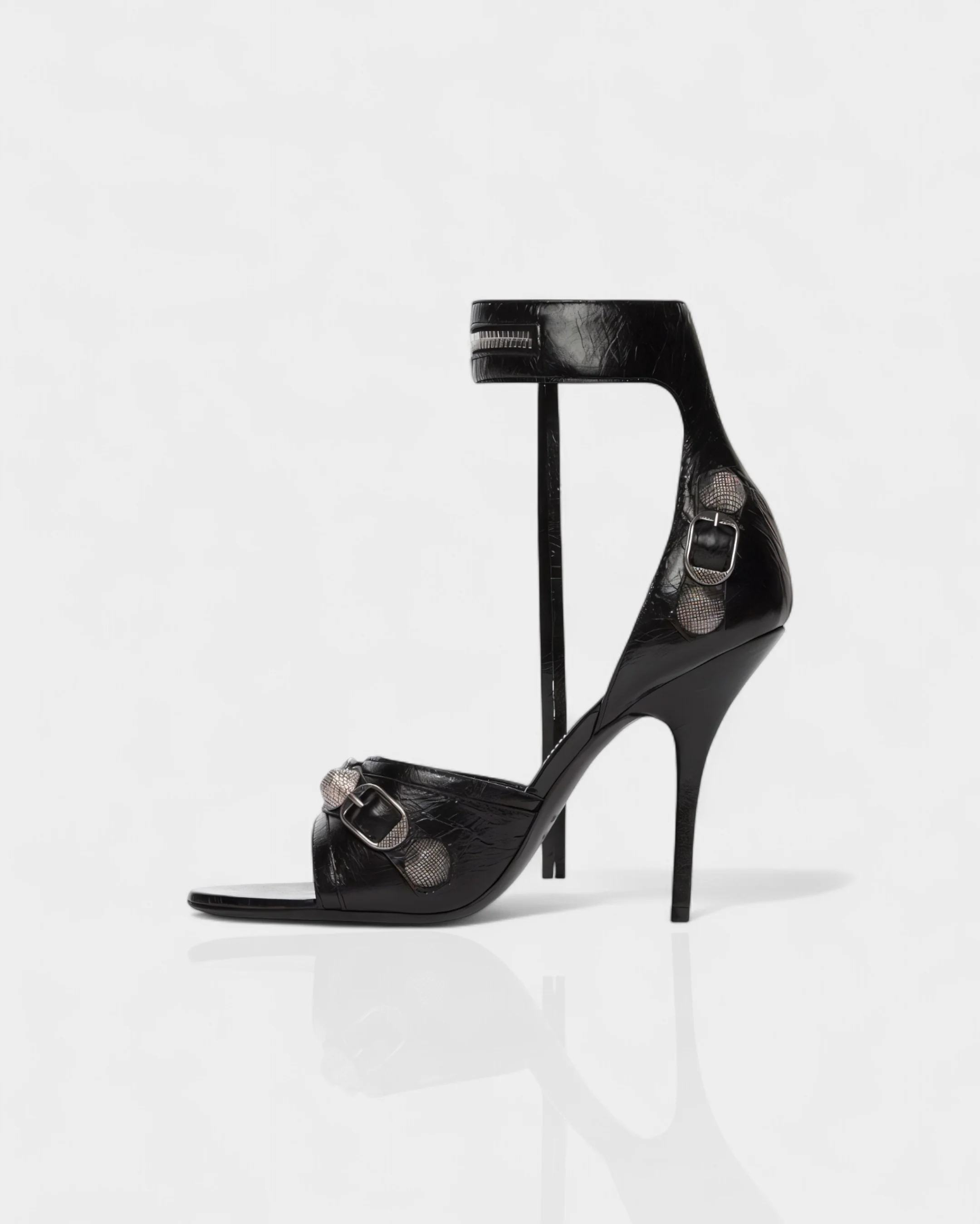 PALISSE Buckle Detail Stiletto Heels - Image 17