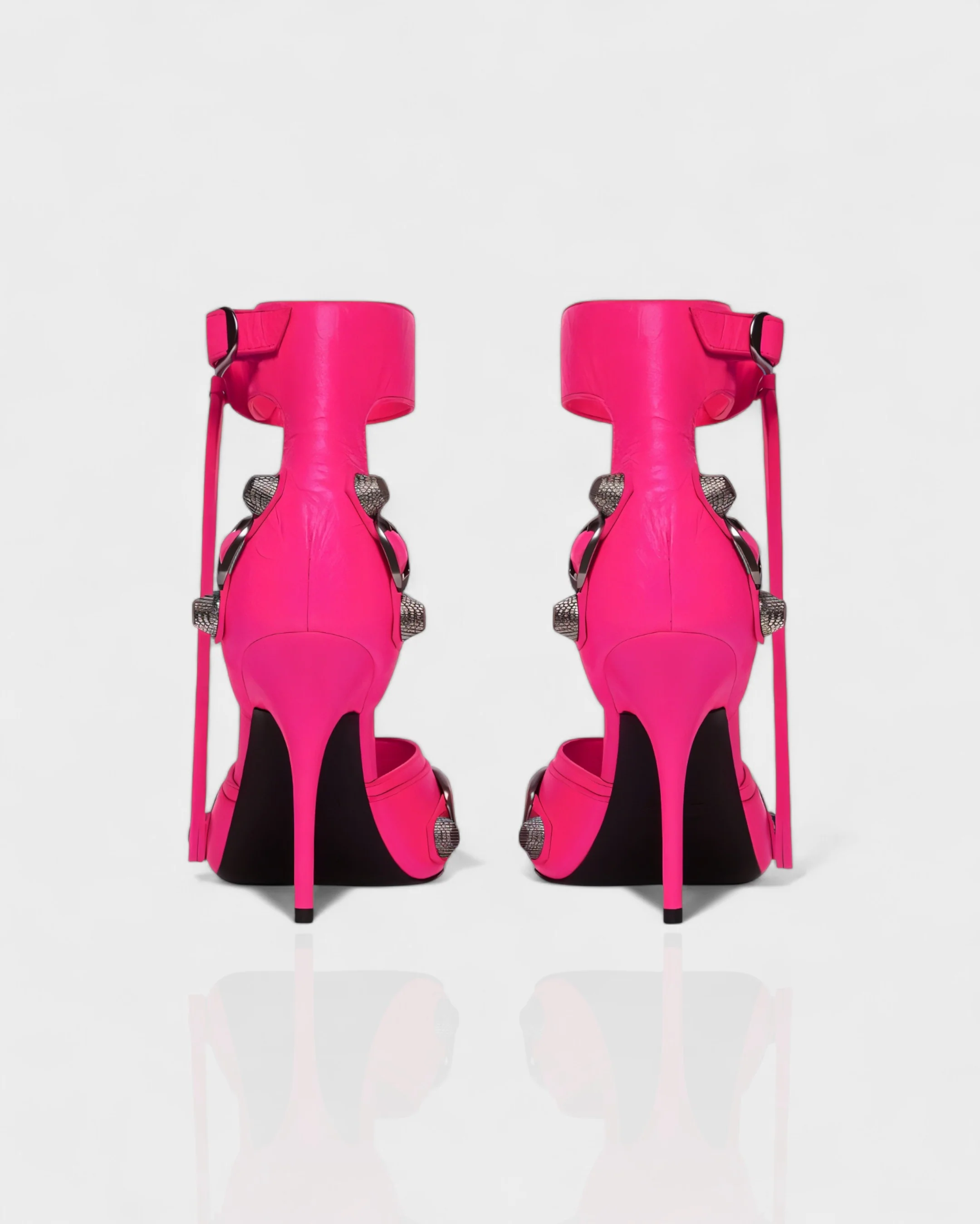 PALISSE Buckle Detail Stiletto Heels - Image 34