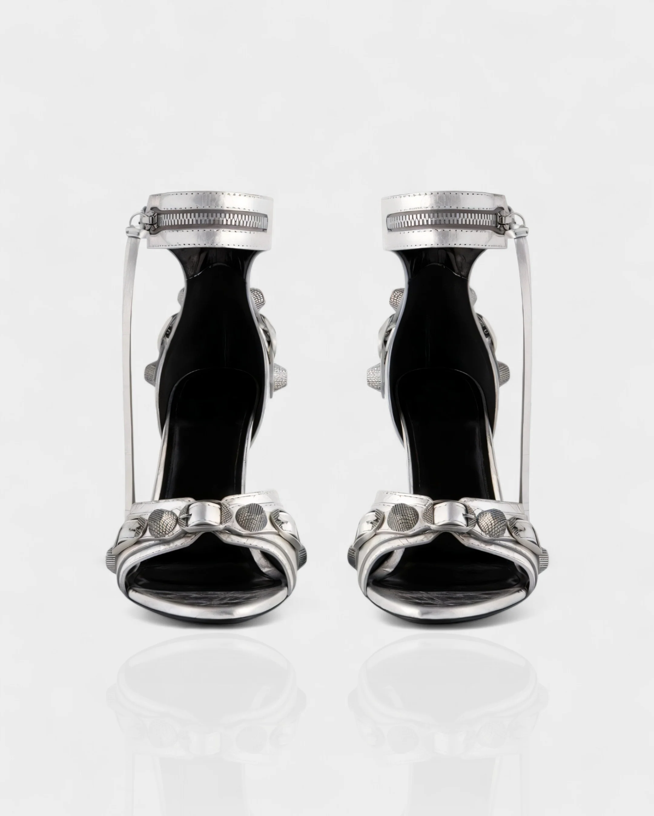 PALISSE Buckle Detail Stiletto Heels - Image 4