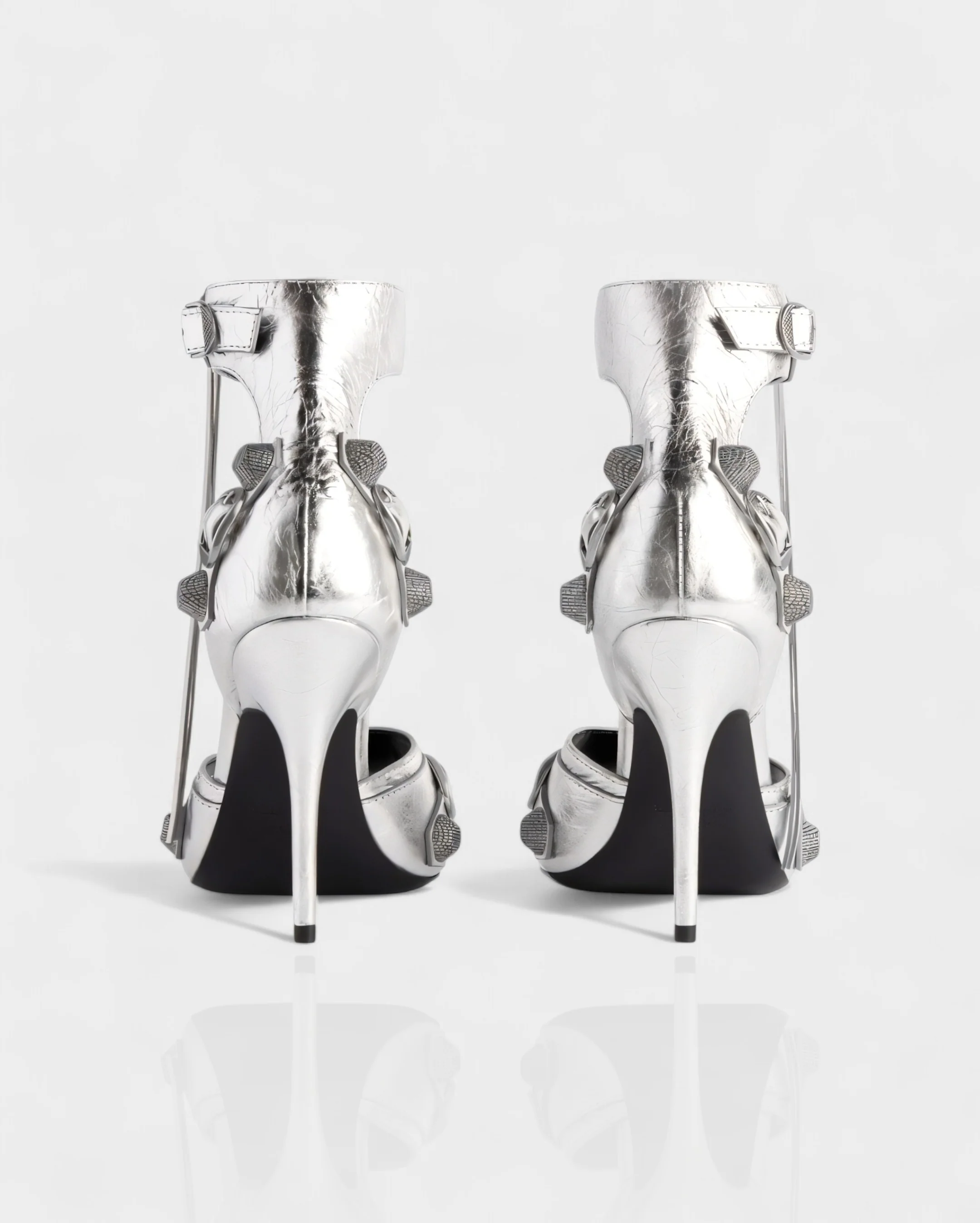 PALISSE Buckle Detail Stiletto Heels - Image 5