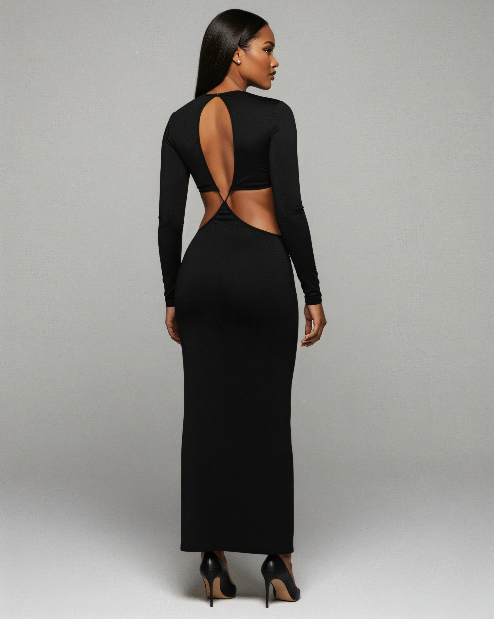 PARKER Long Sleeve Cut-out Maxi Dress - Image 4