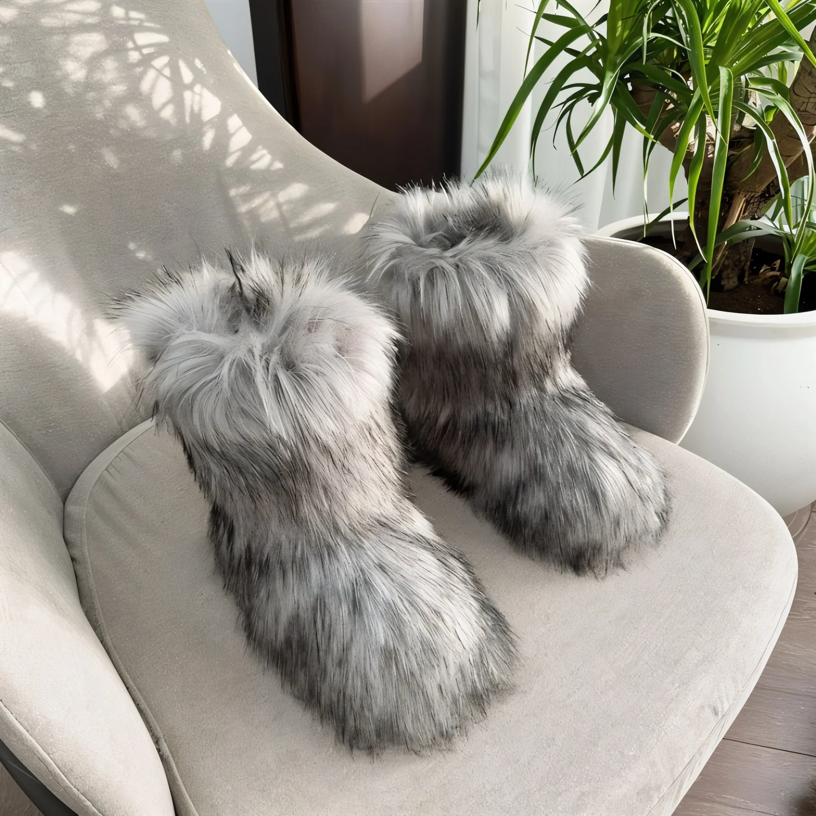 PLUSH Faux Fur Boots - Image 3