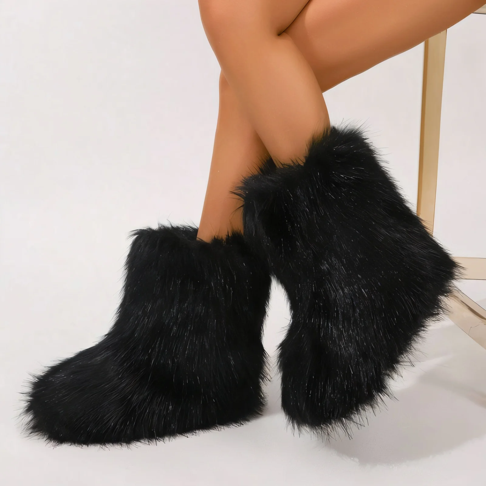 PLUSH Faux Fur Boots - Image 5