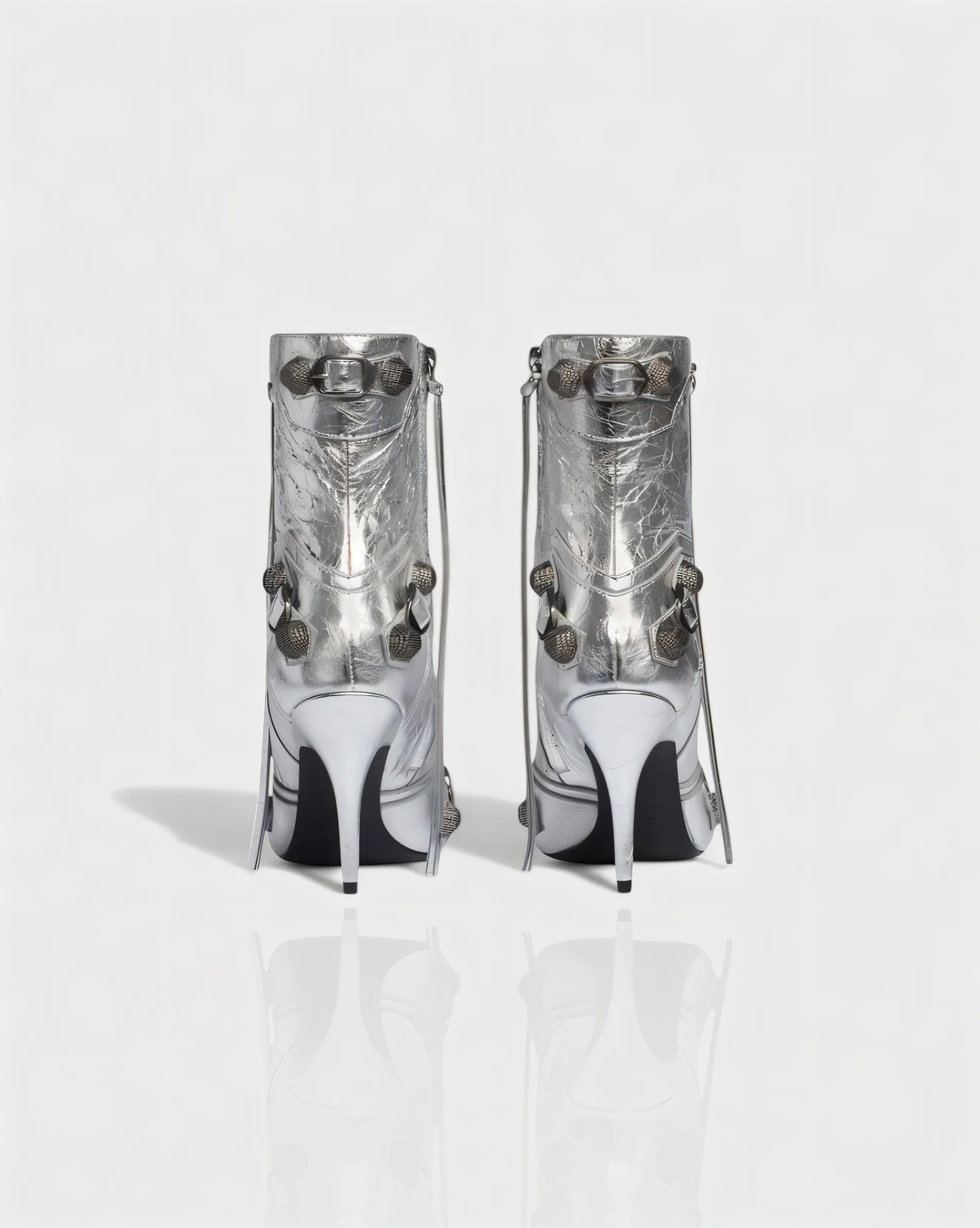 REVINA Studded Leather Pointed-Toe Ankle Boots - Image 16