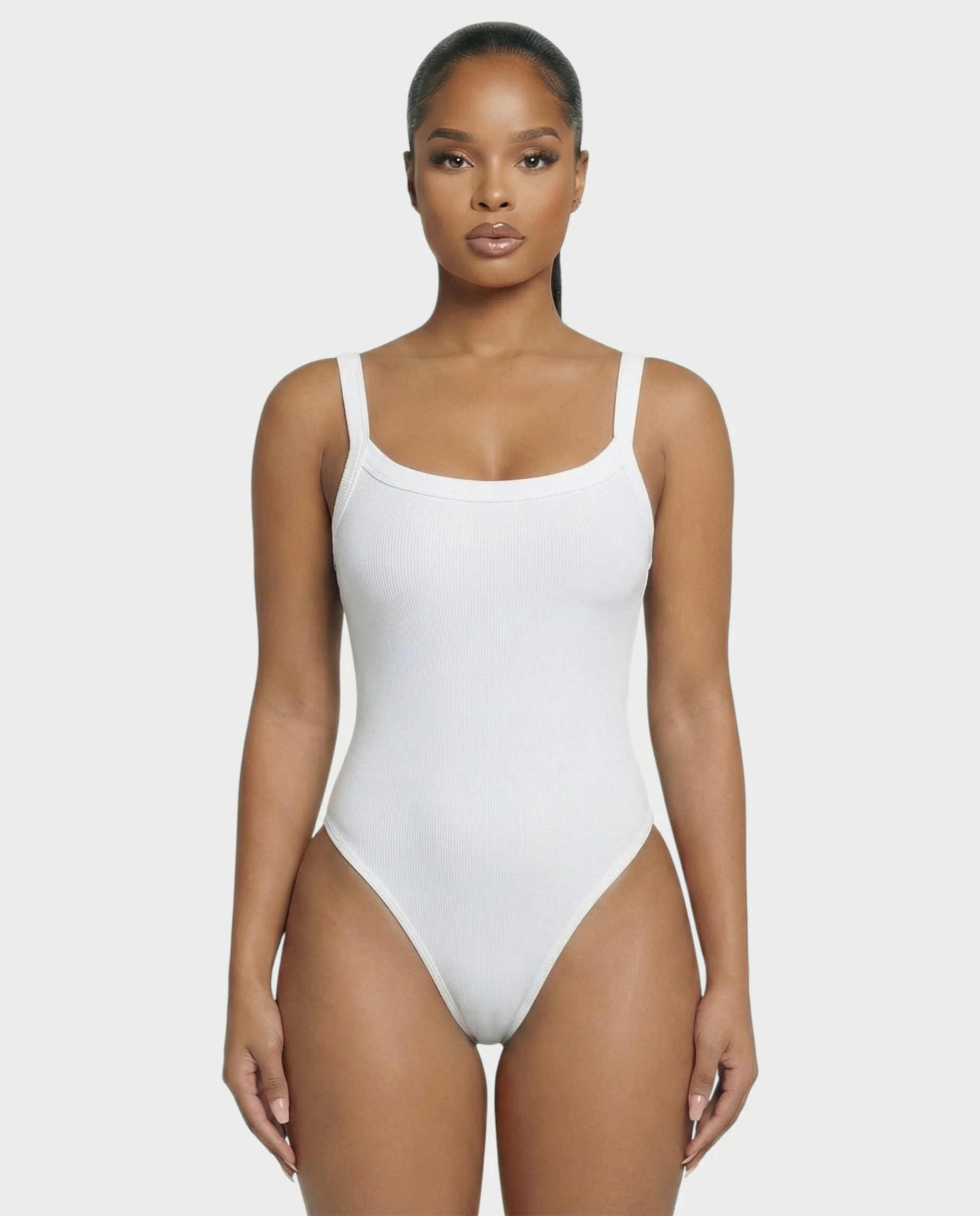 Ribbed High-Cut Tank Bodysuit - Image 11