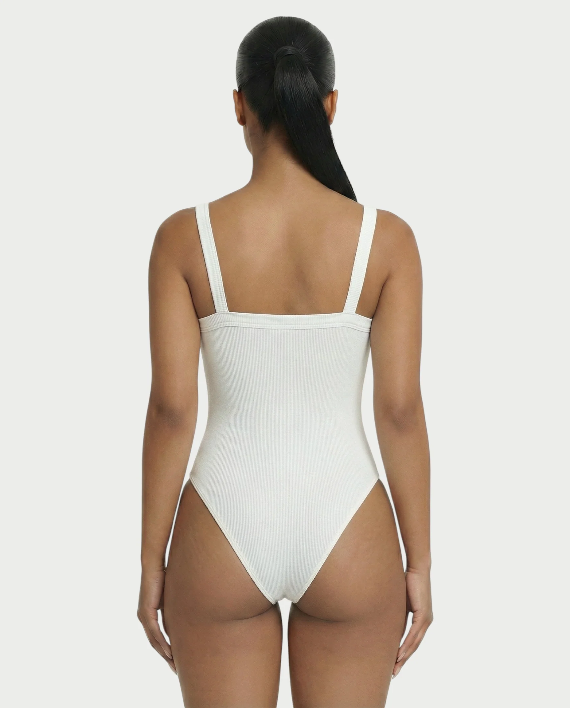 Ribbed High-Cut Tank Bodysuit - Image 12
