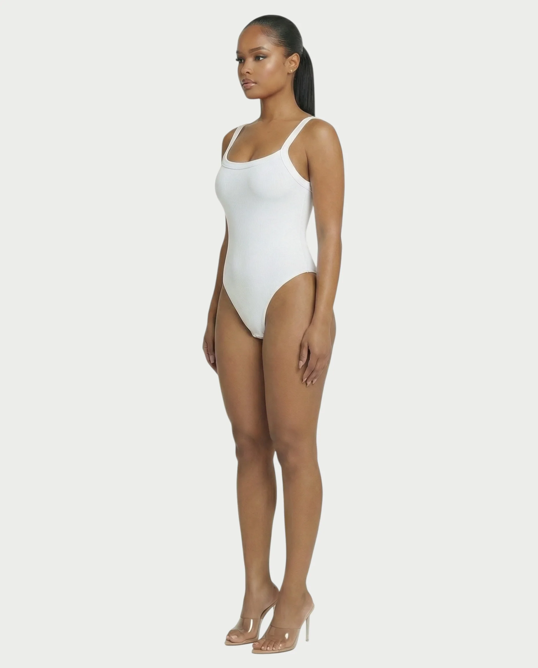 Ribbed High-Cut Tank Bodysuit - Image 13