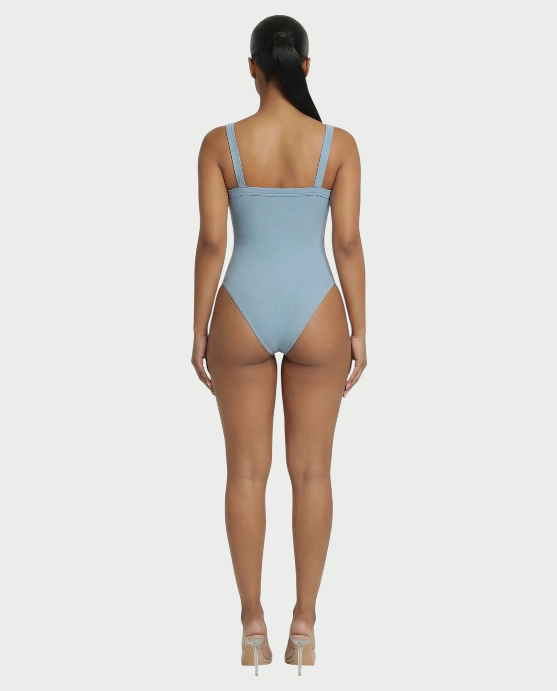 Ribbed High-Cut Tank Bodysuit - Image 5