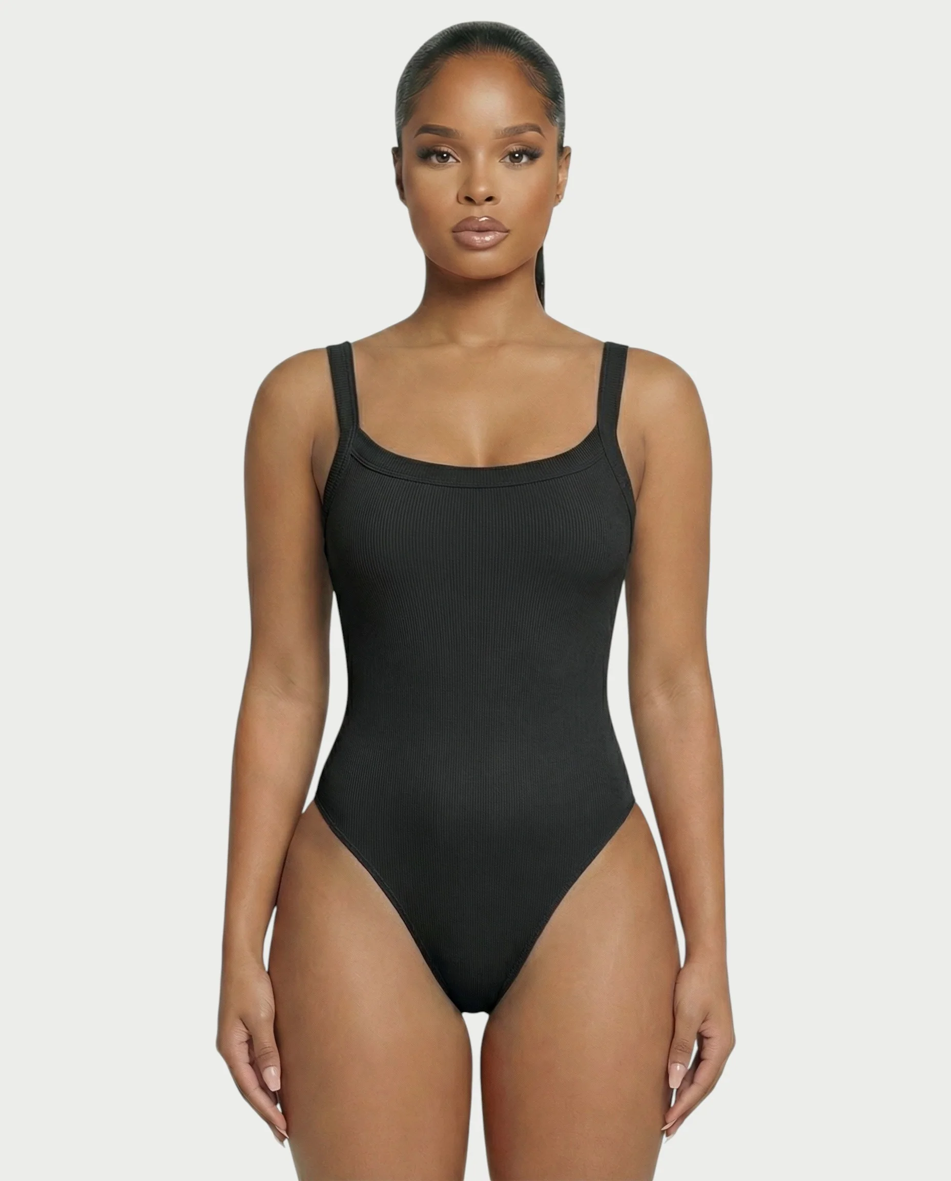Ribbed High-Cut Tank Bodysuit - Image 6