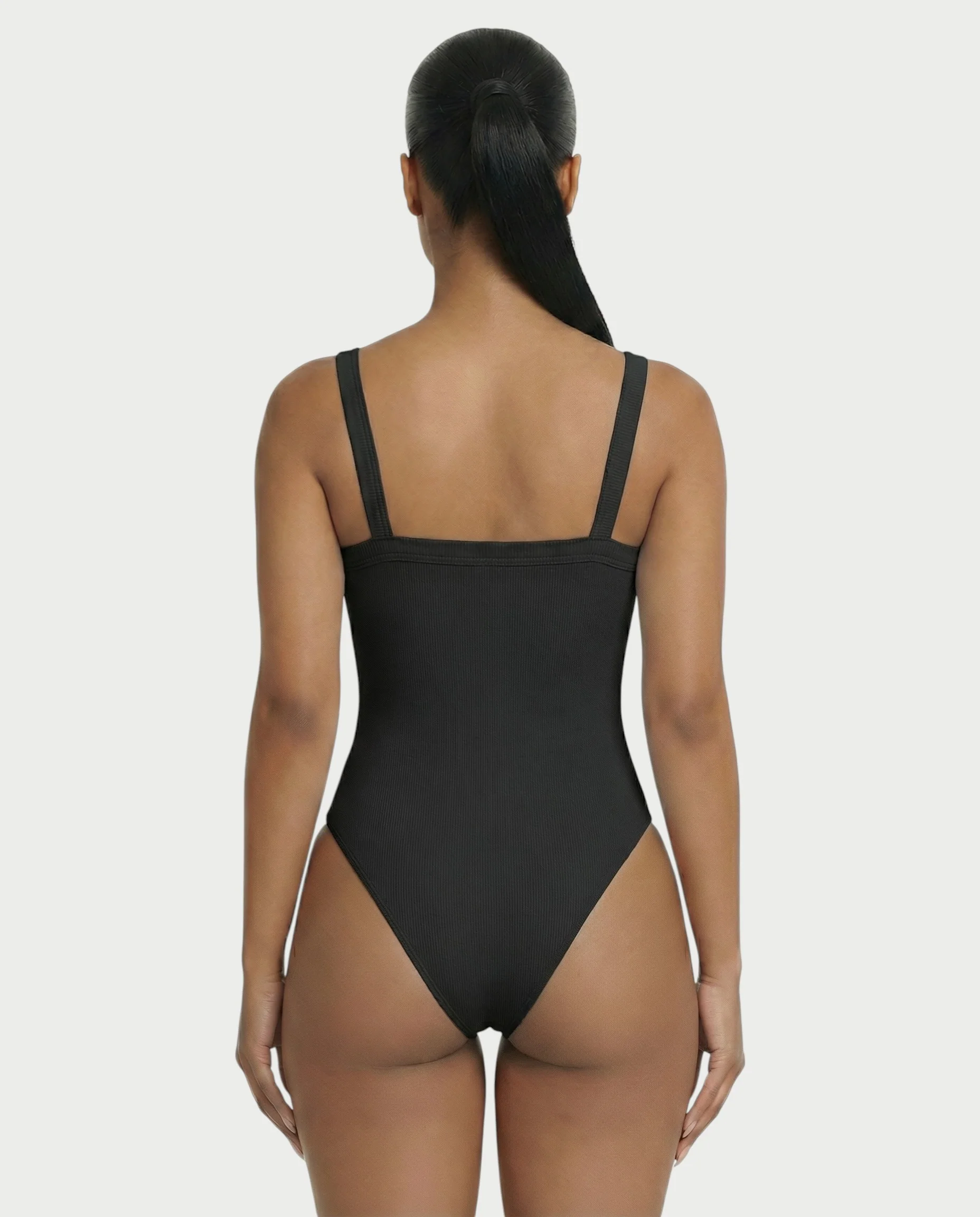 Ribbed High-Cut Tank Bodysuit - Image 7
