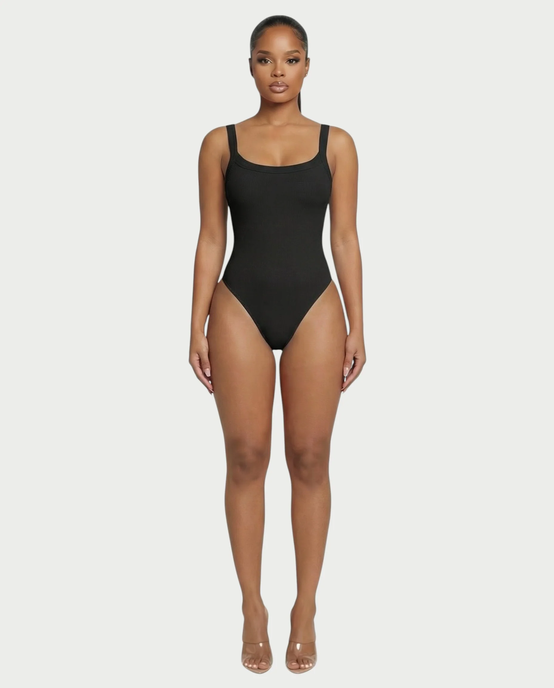 Ribbed High-Cut Tank Bodysuit - Image 9