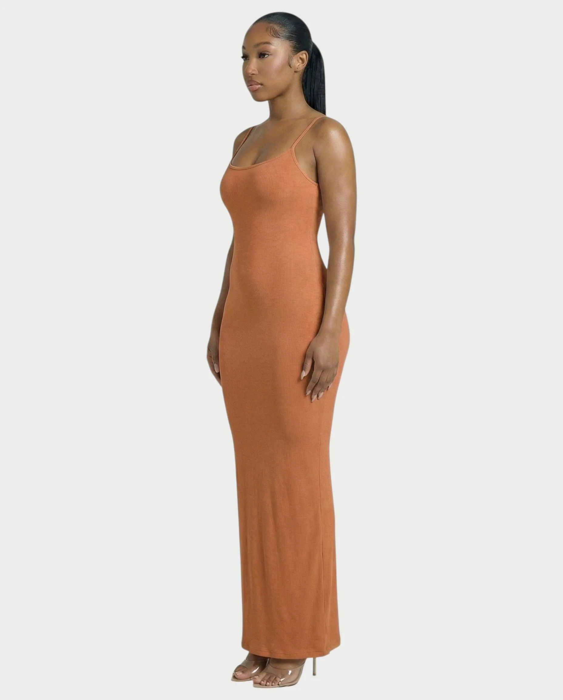 Ribbed Spaghetti Strap Maxi Dress - Image 12