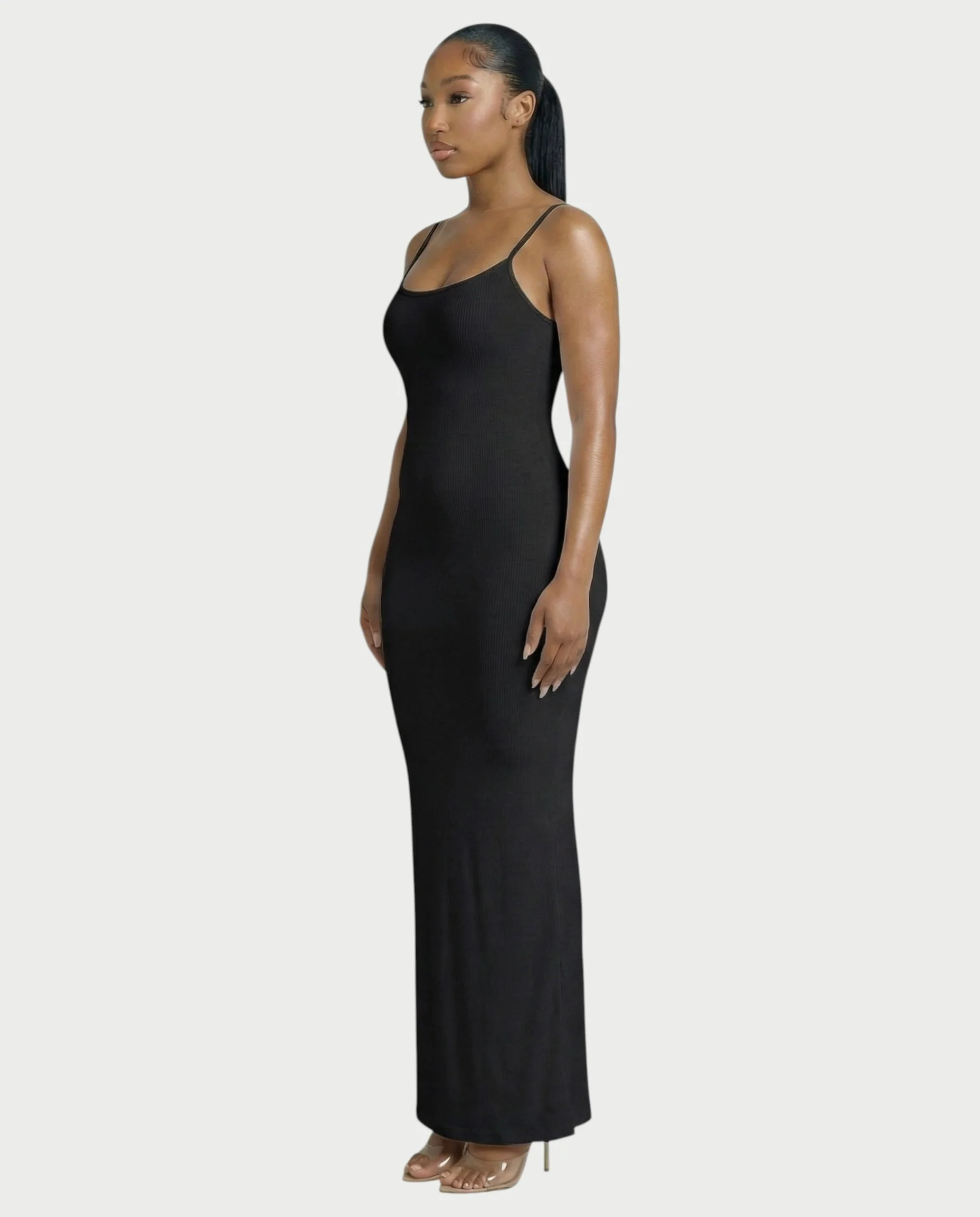 Ribbed Spaghetti Strap Maxi Dress - Image 3