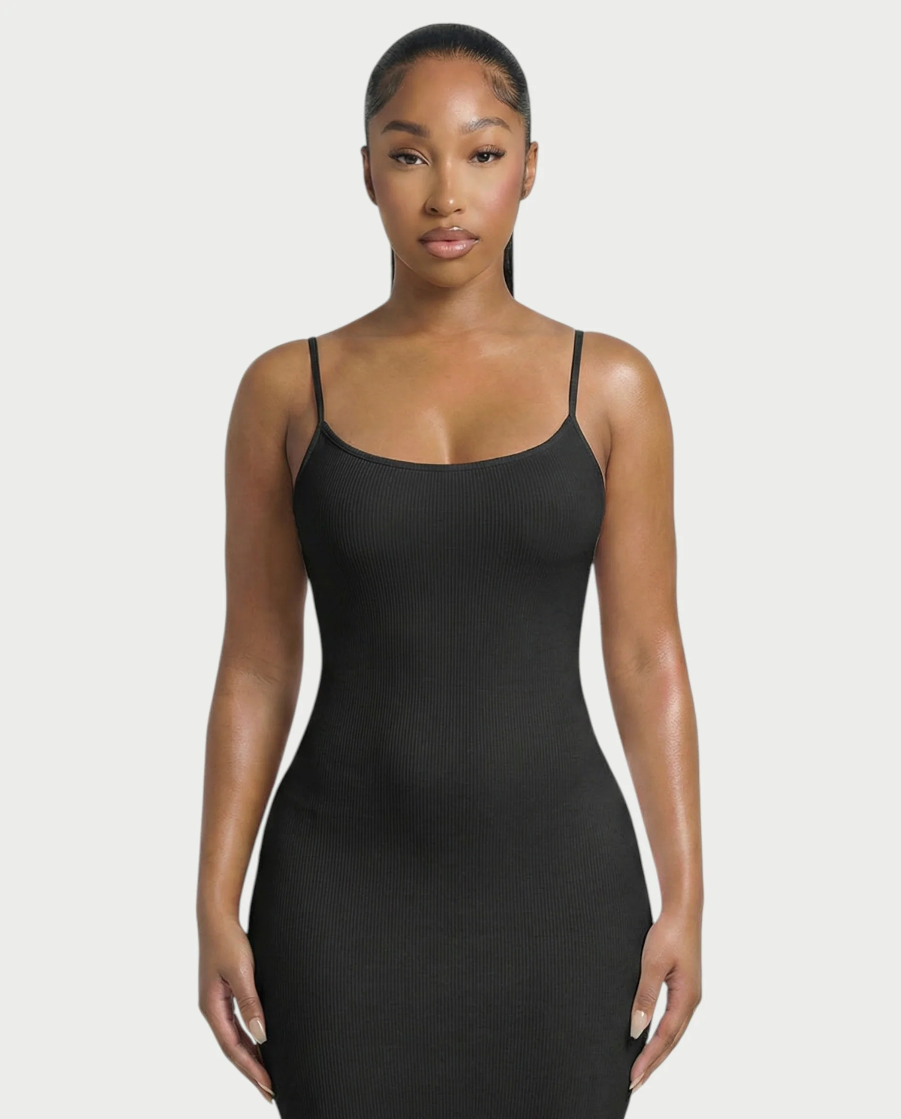 Ribbed Spaghetti Strap Maxi Dress - Image 4