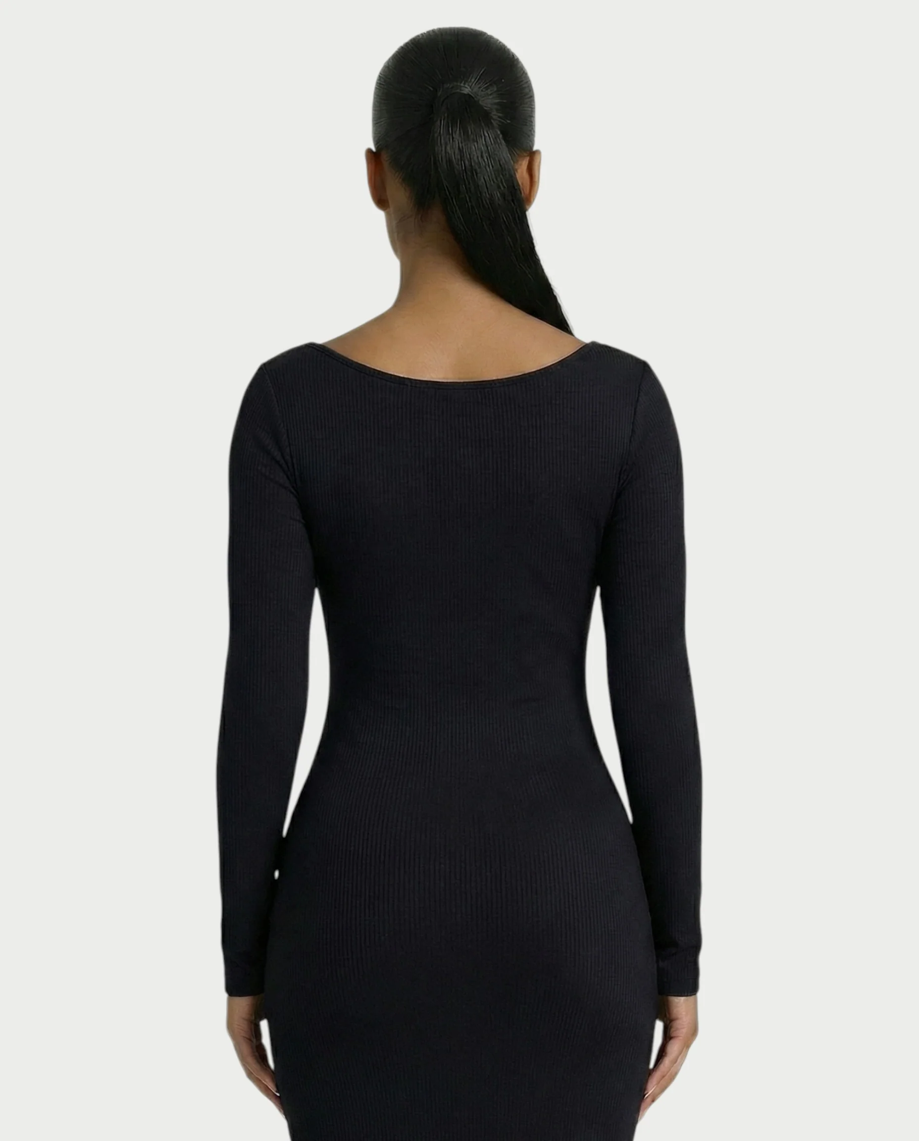 Ribbed Square-Neck Maxi Dress - Image 10