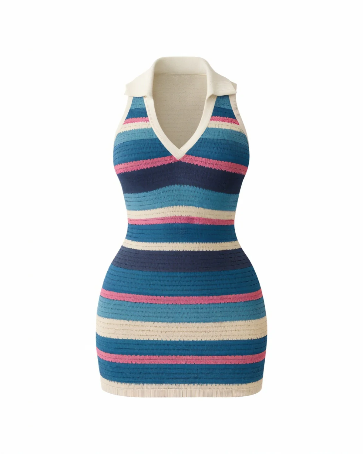 ROMANA Knit Crochet Halter Dress - Image 3