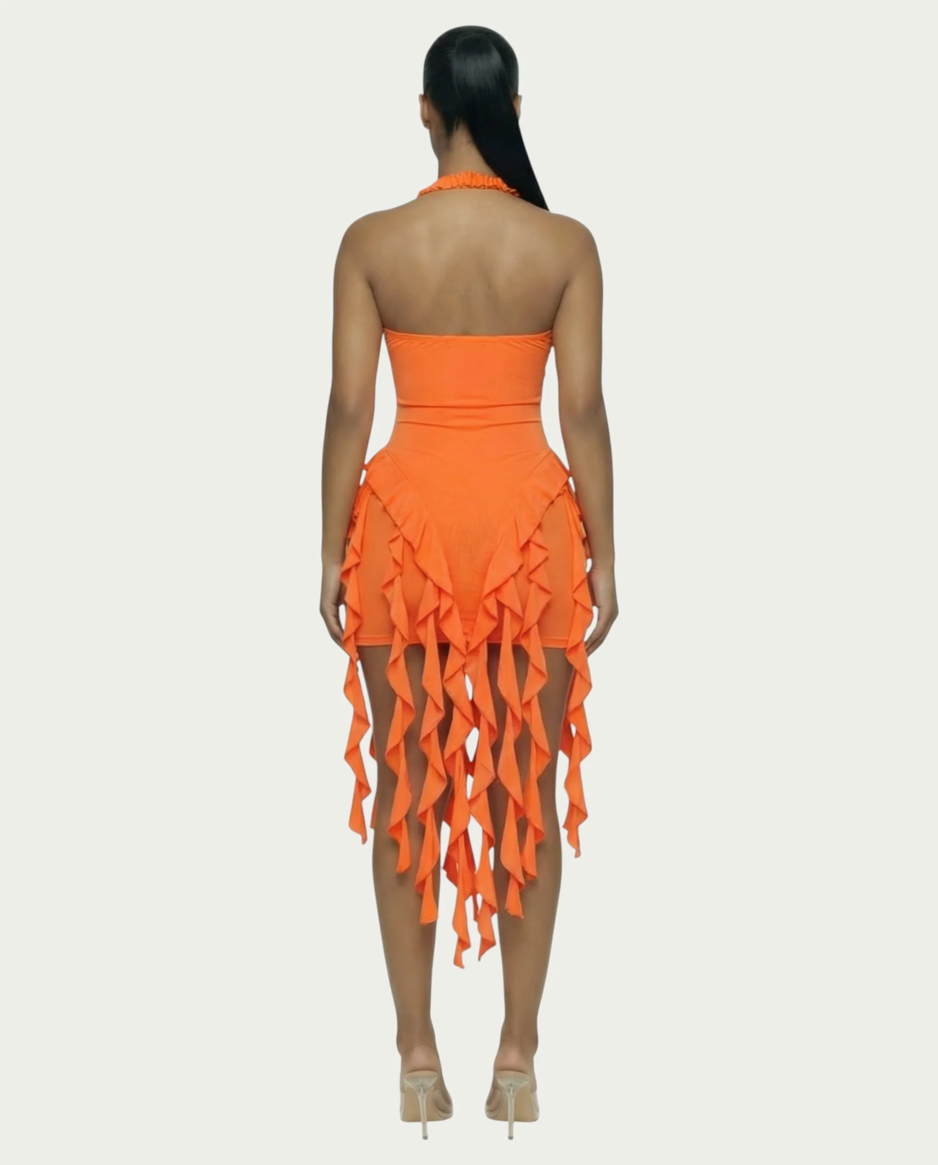SANAI Ruffle Trim Mini Dress - Image 12