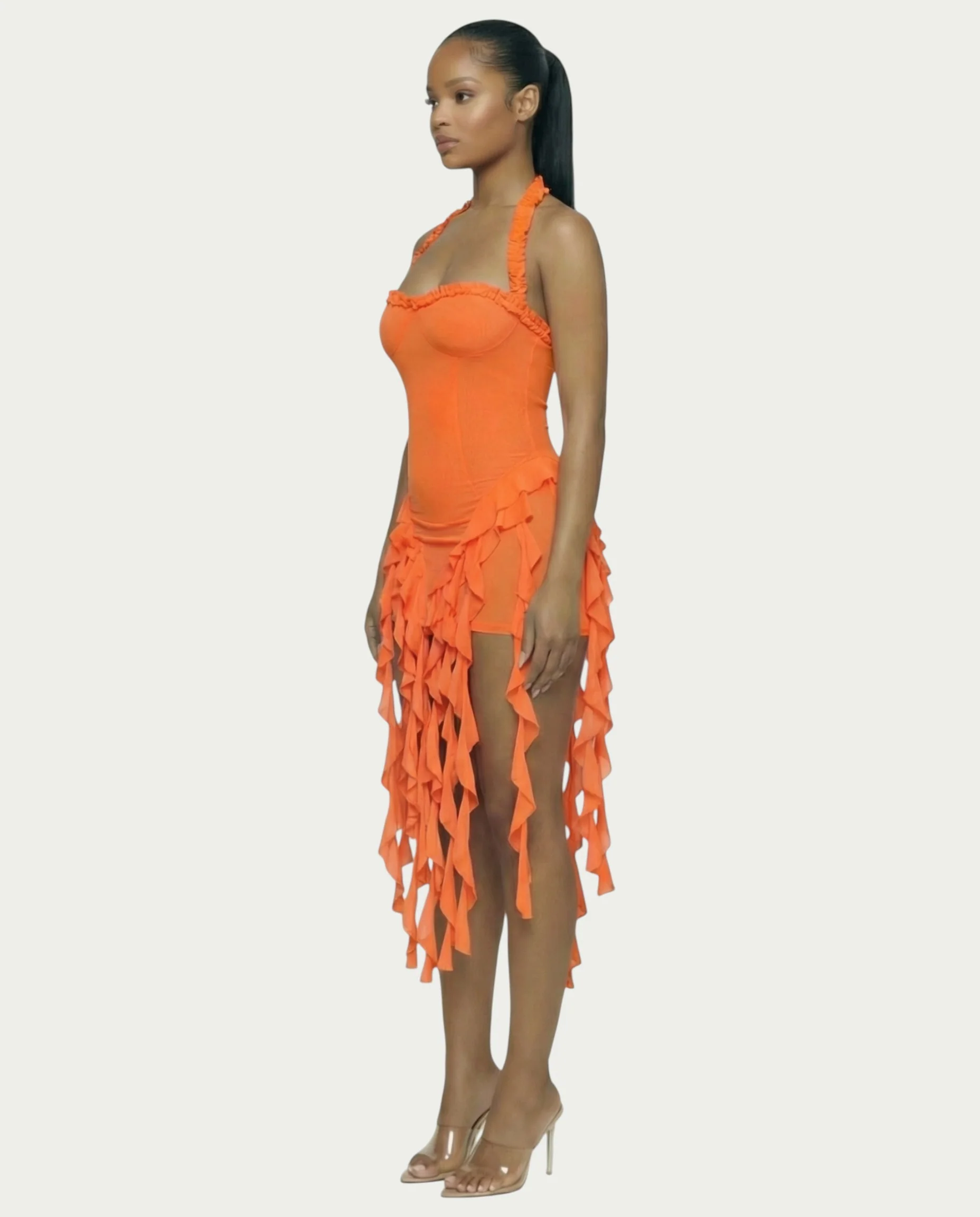 SANAI Ruffle Trim Mini Dress - Image 13