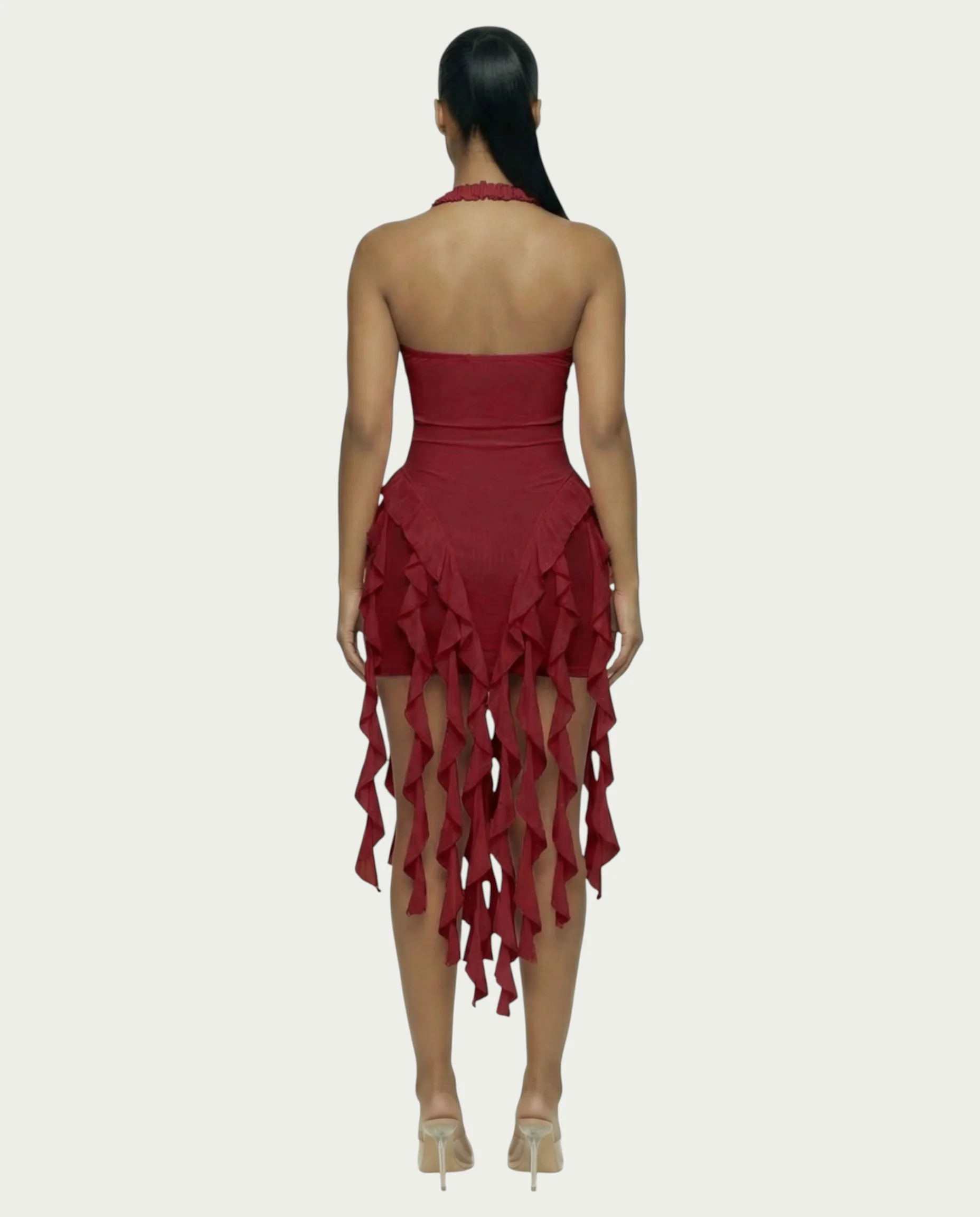 SANAI Ruffle Trim Mini Dress - Image 17