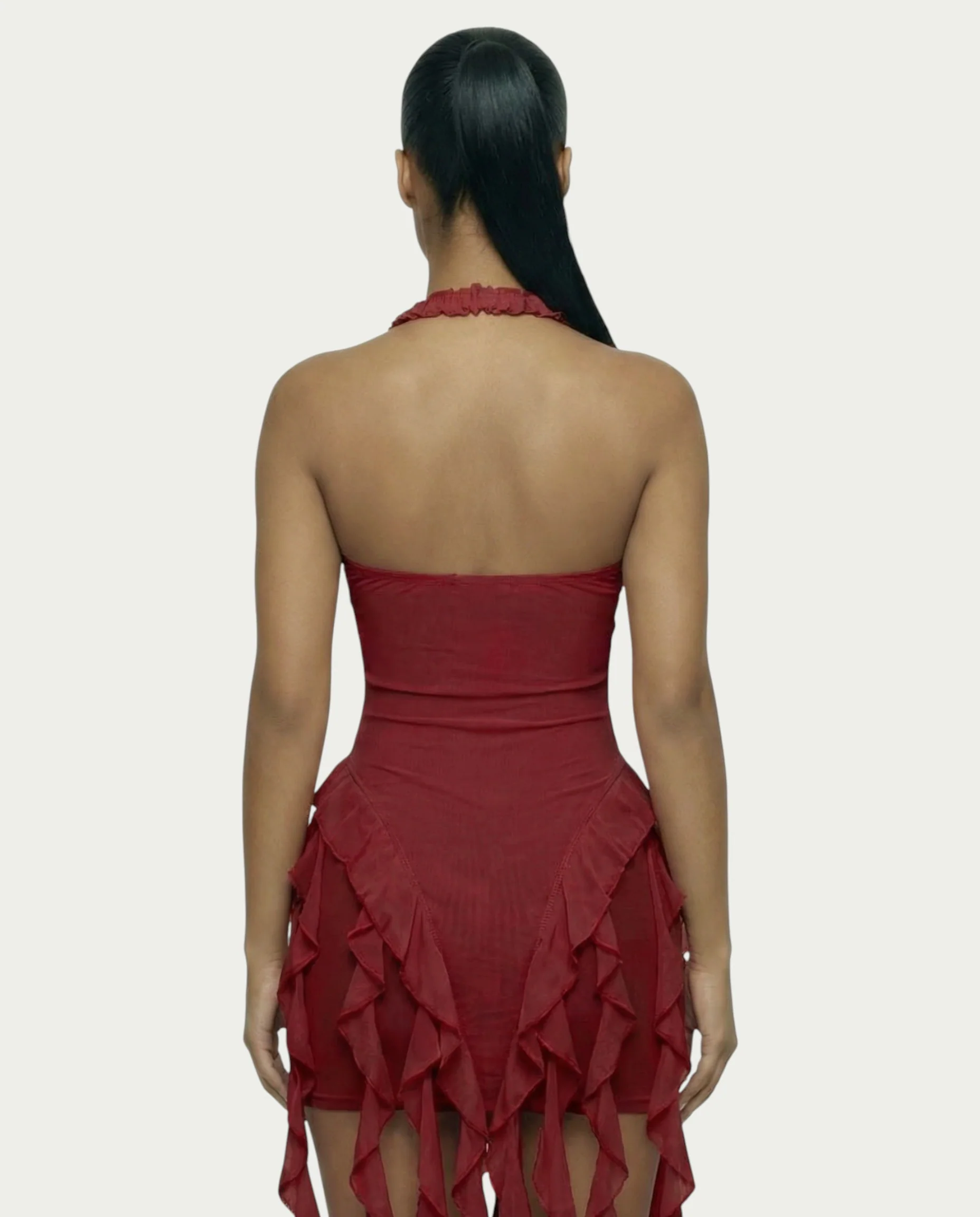 SANAI Ruffle Trim Mini Dress - Image 20
