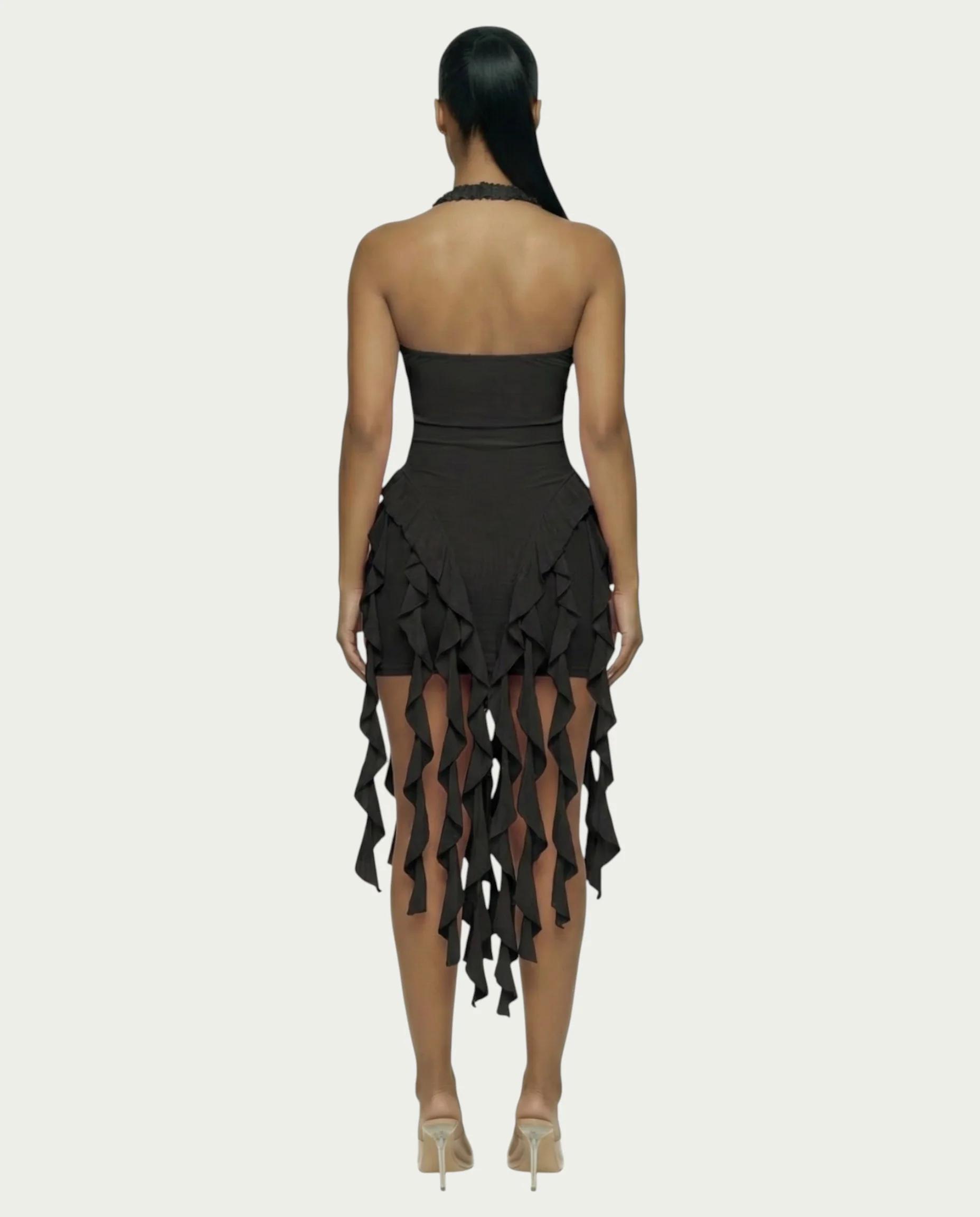 SANAI Ruffle Trim Mini Dress - Image 22