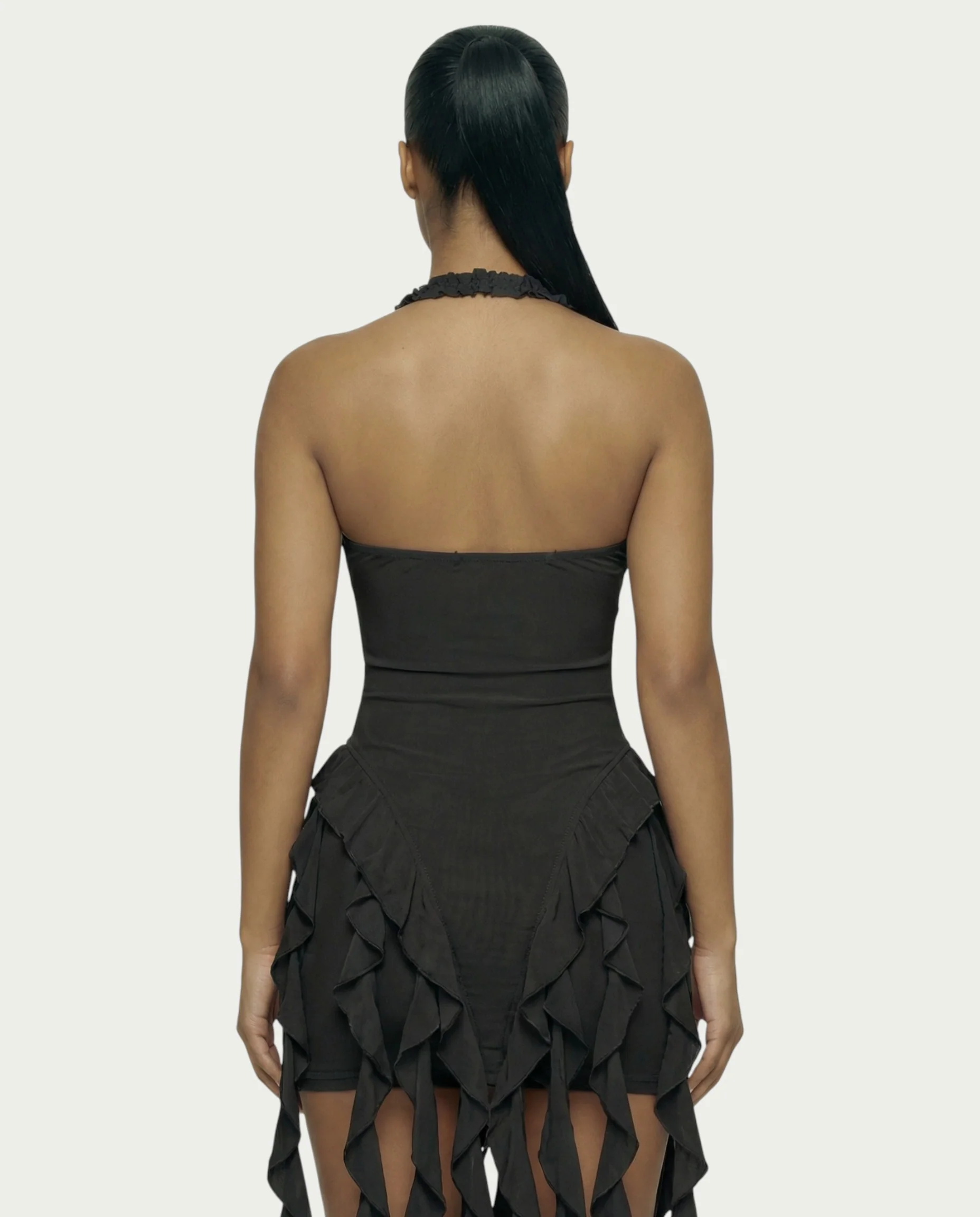 SANAI Ruffle Trim Mini Dress - Image 25