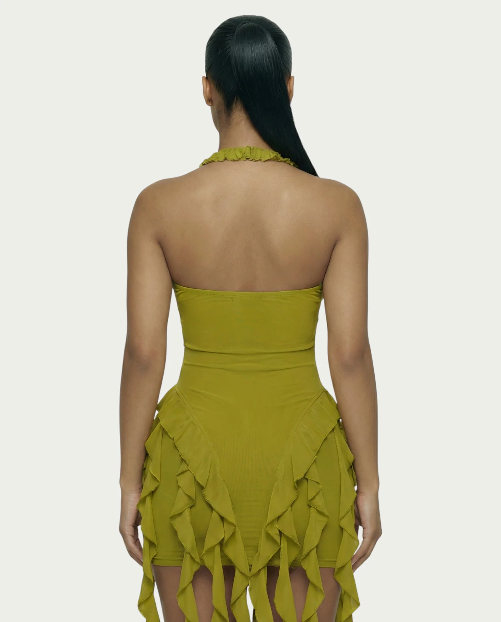 SANAI Ruffle Trim Mini Dress - Image 5