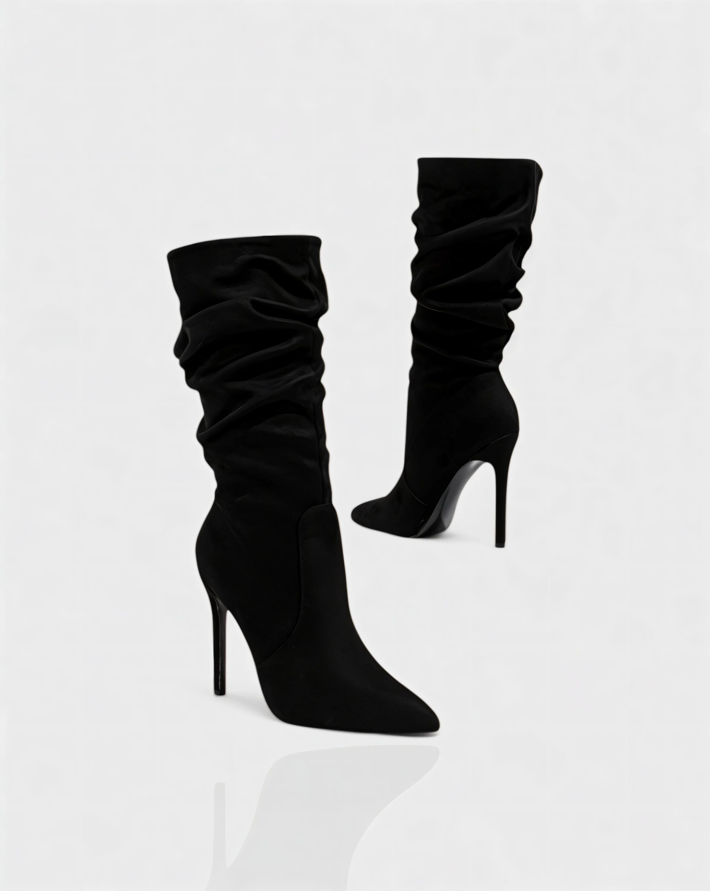 SANYA Slouchy Pointed-Toe Stiletto Boots - Image 9
