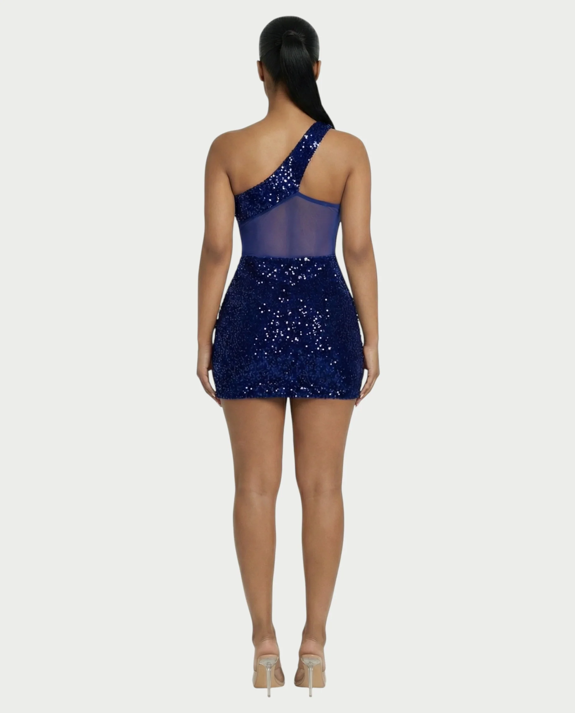 SARA One-shoulder Sequin Mini Dress - Image 12