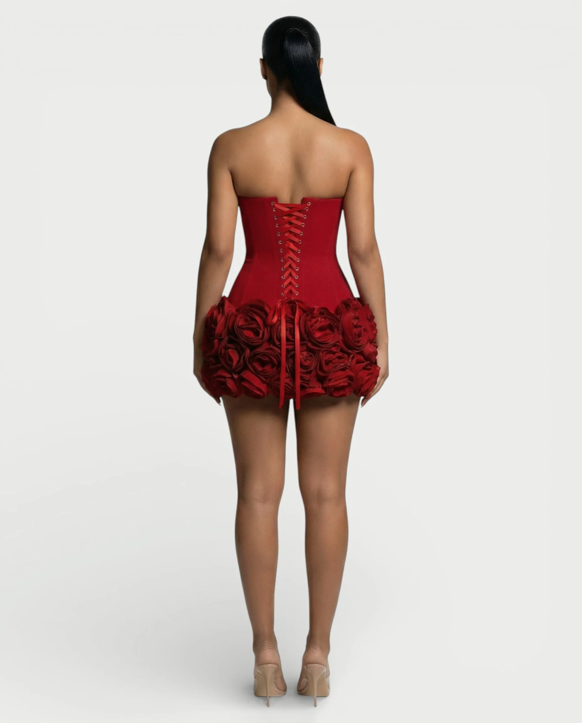 SCARLETTE Corset & Rose Mini Dress Set - Image 4