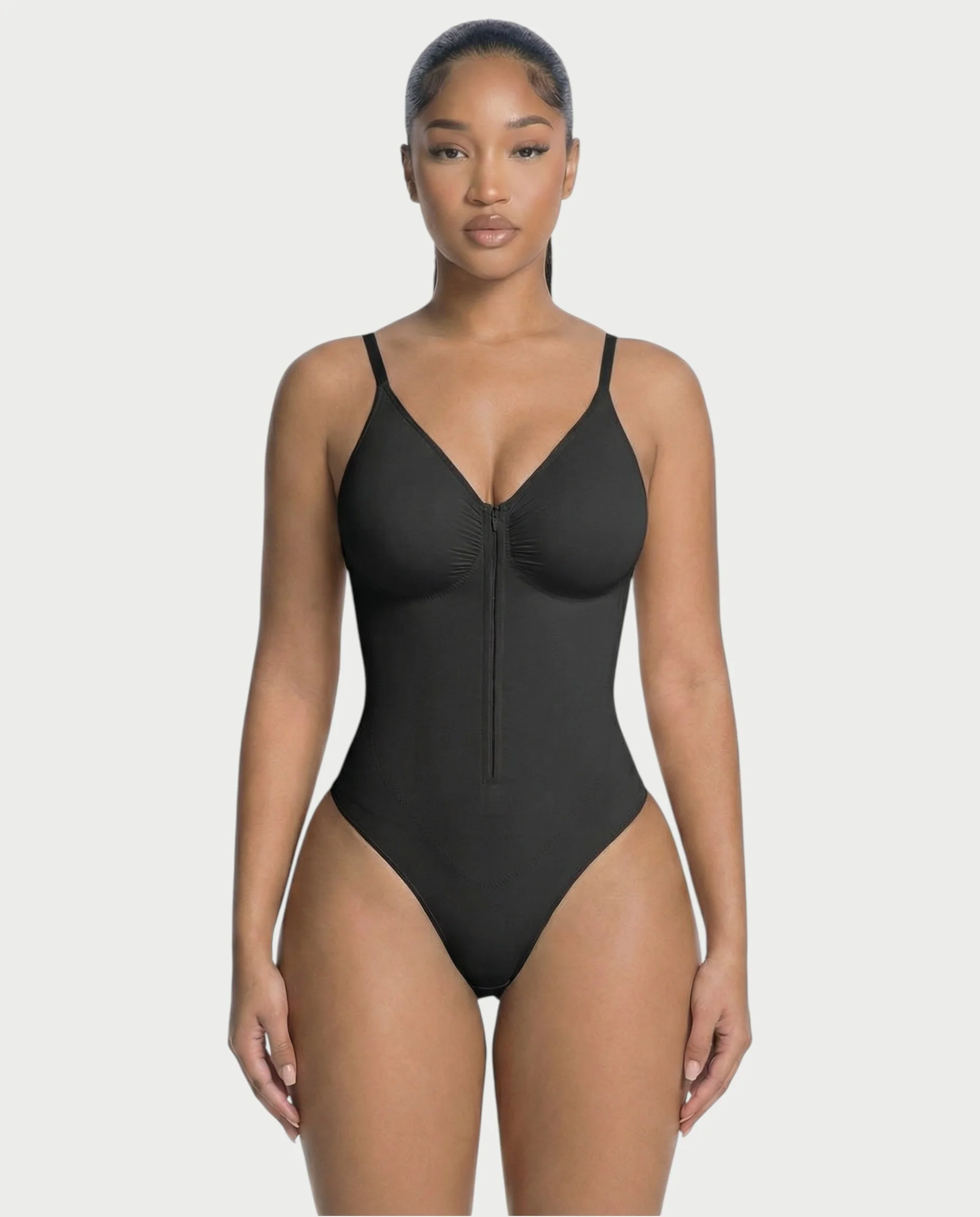 Seamless Strong Compression Zip Front Bodysuit - Image 13