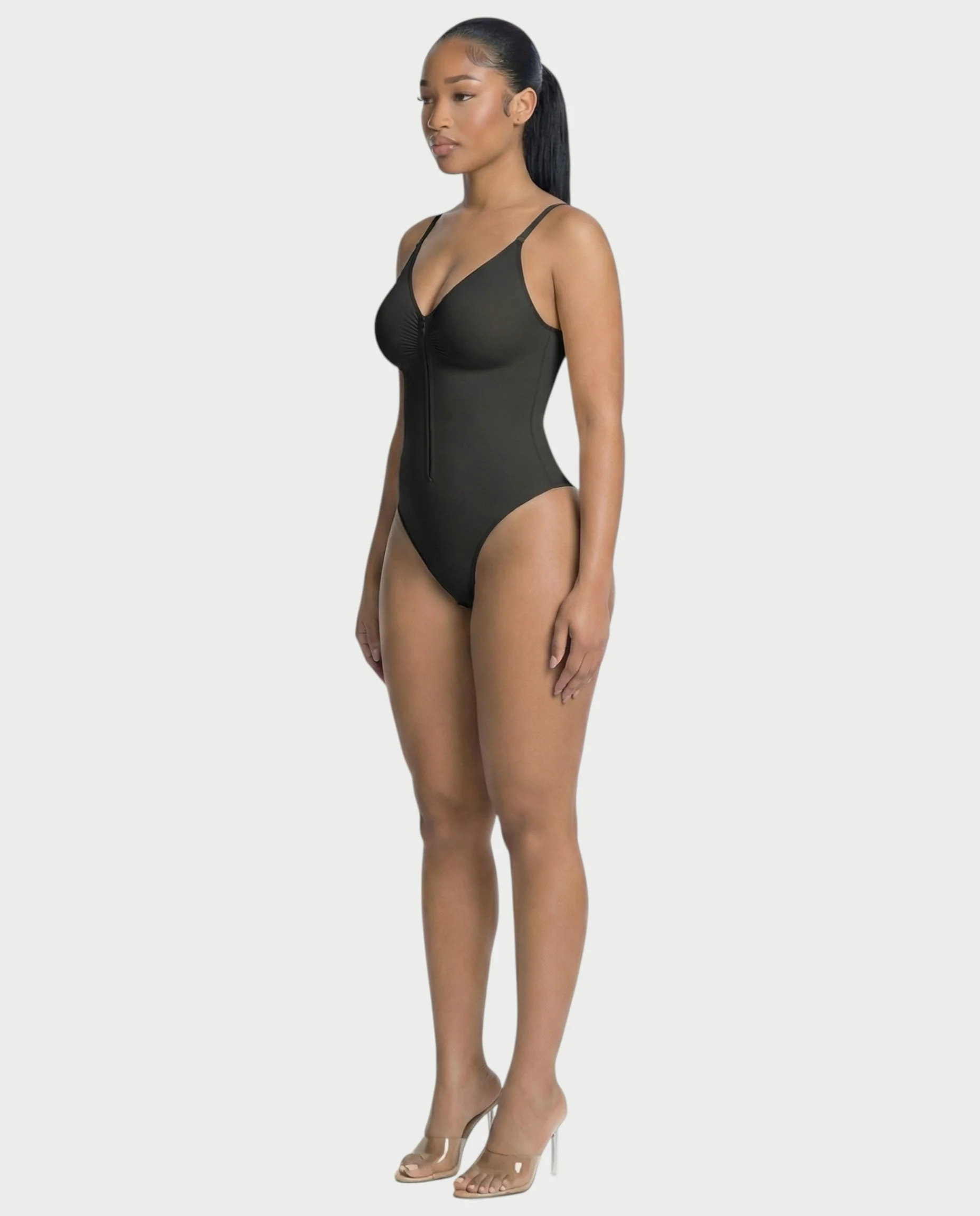 Seamless Strong Compression Zip Front Bodysuit - Image 17