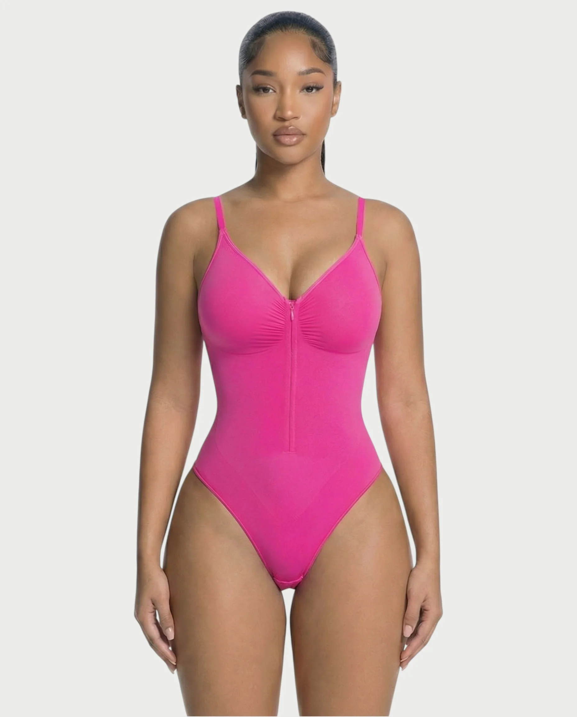 Seamless Strong Compression Zip Front Bodysuit - Image 19