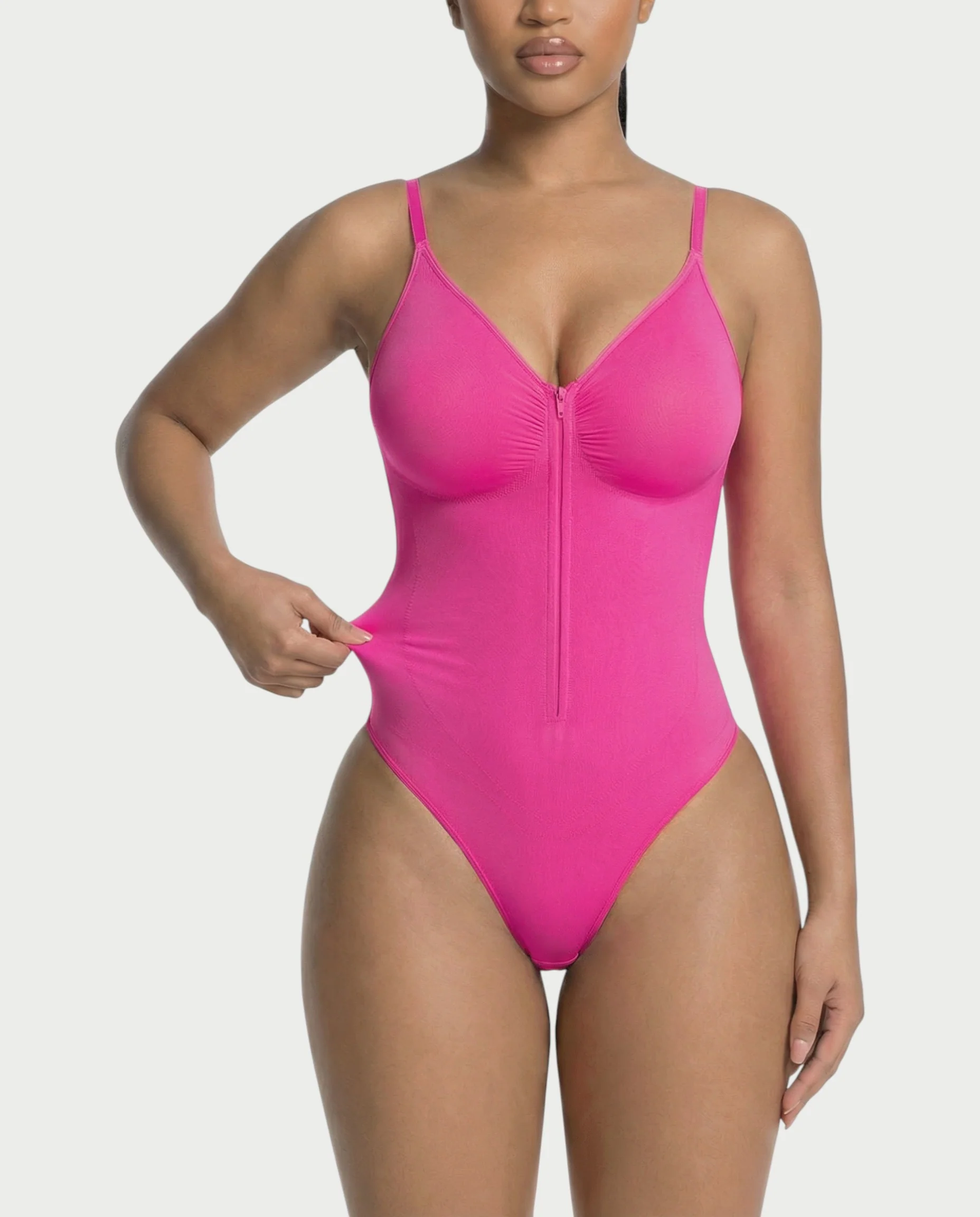 Seamless Strong Compression Zip Front Bodysuit - Image 20