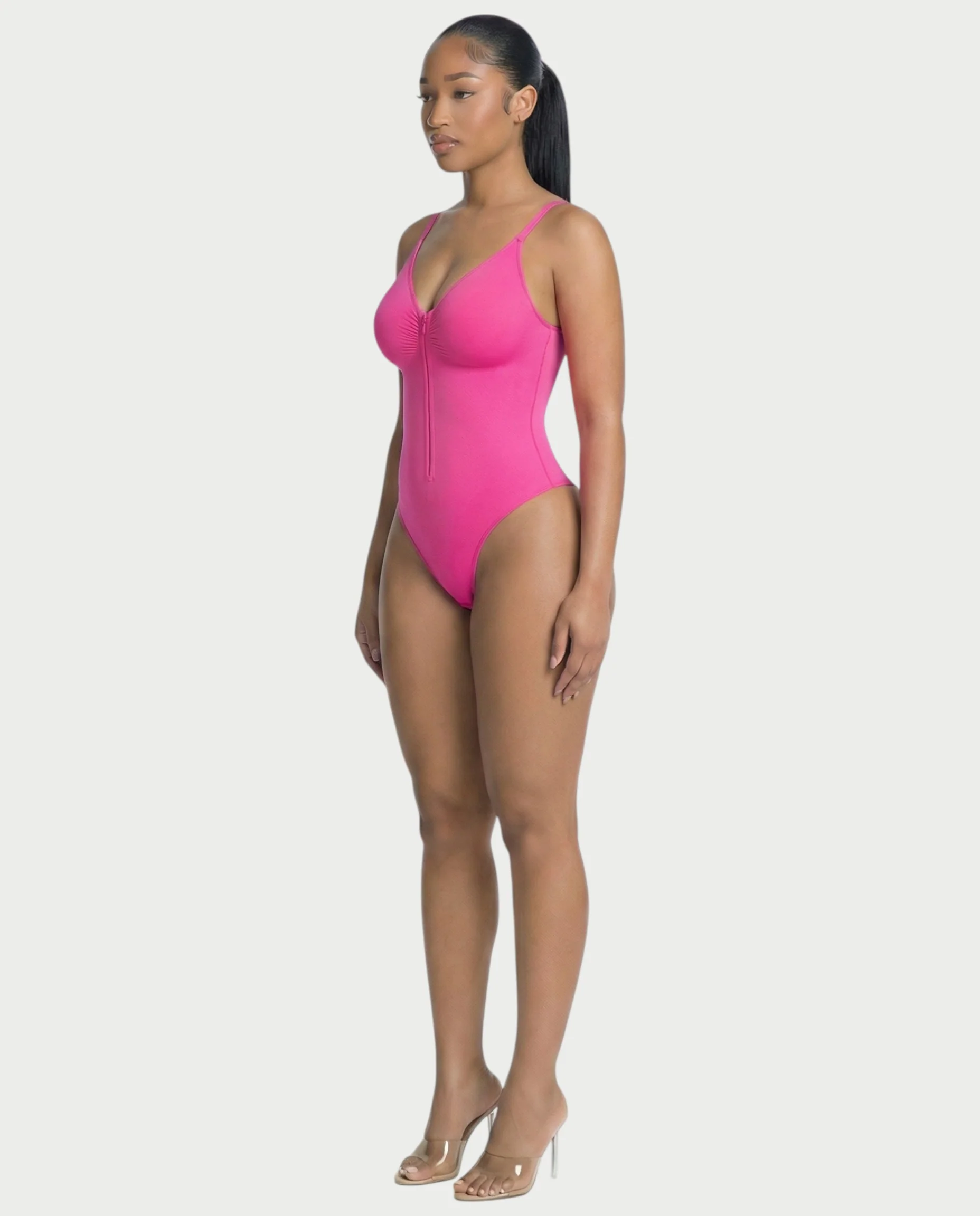 Seamless Strong Compression Zip Front Bodysuit - Image 23