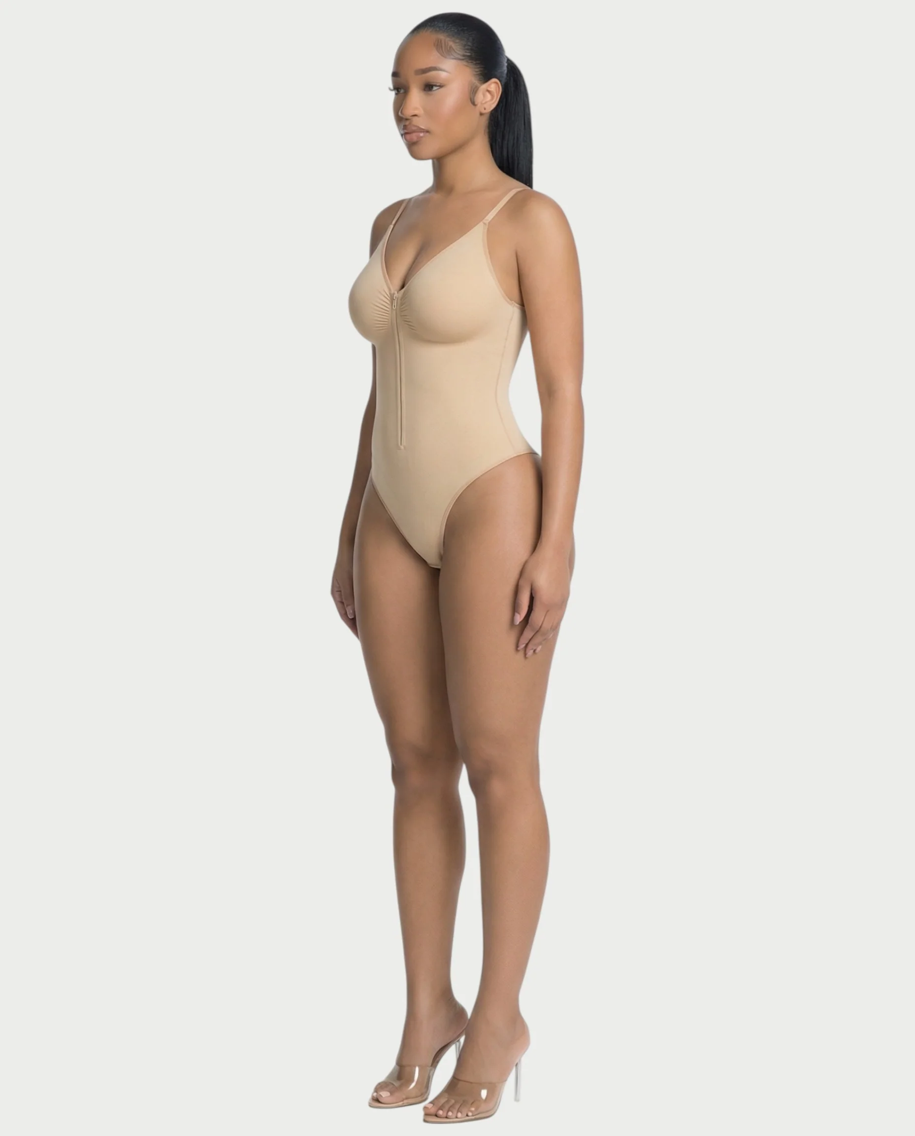 Seamless Strong Compression Zip Front Bodysuit - Image 5