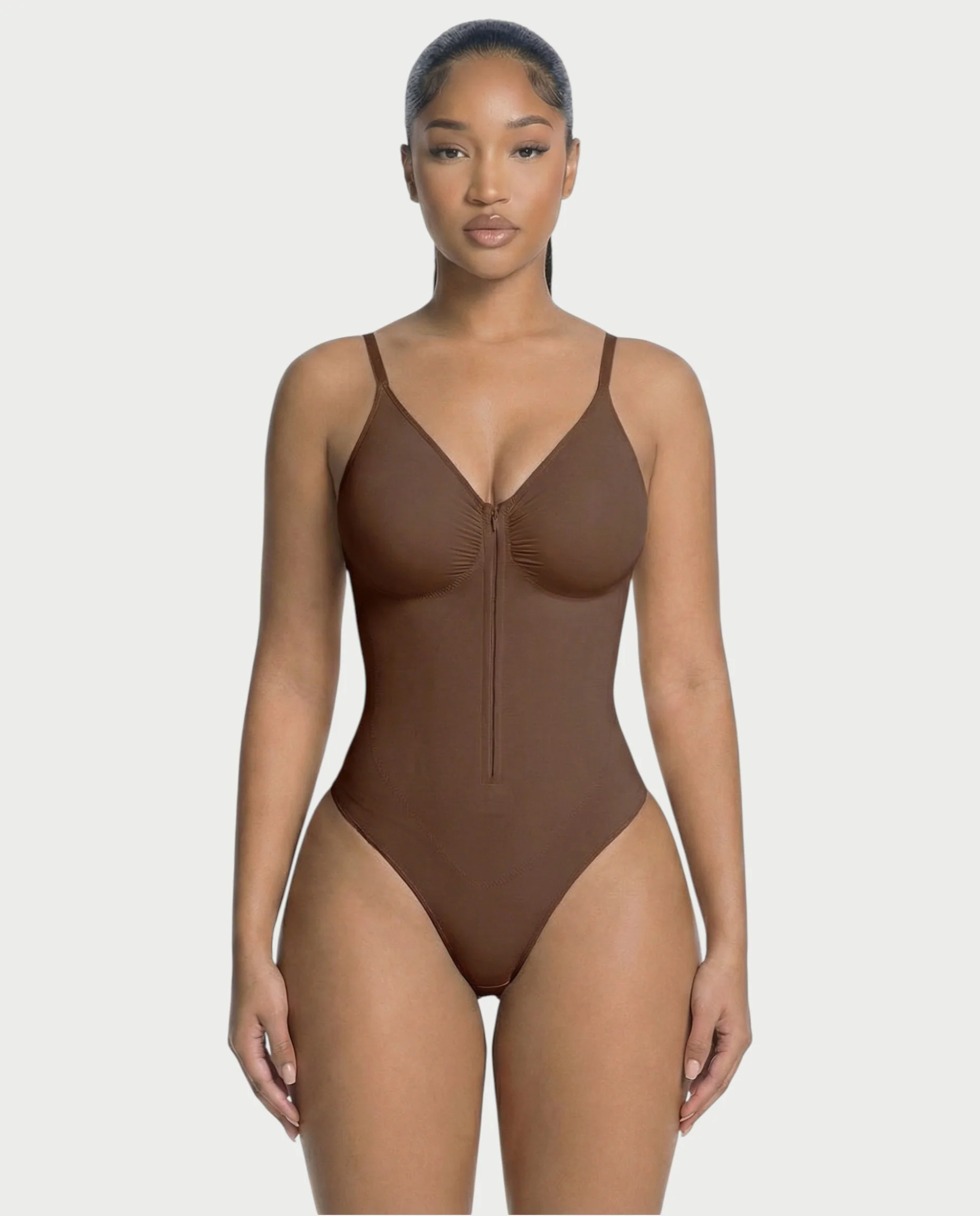 Seamless Strong Compression Zip Front Bodysuit - Image 7